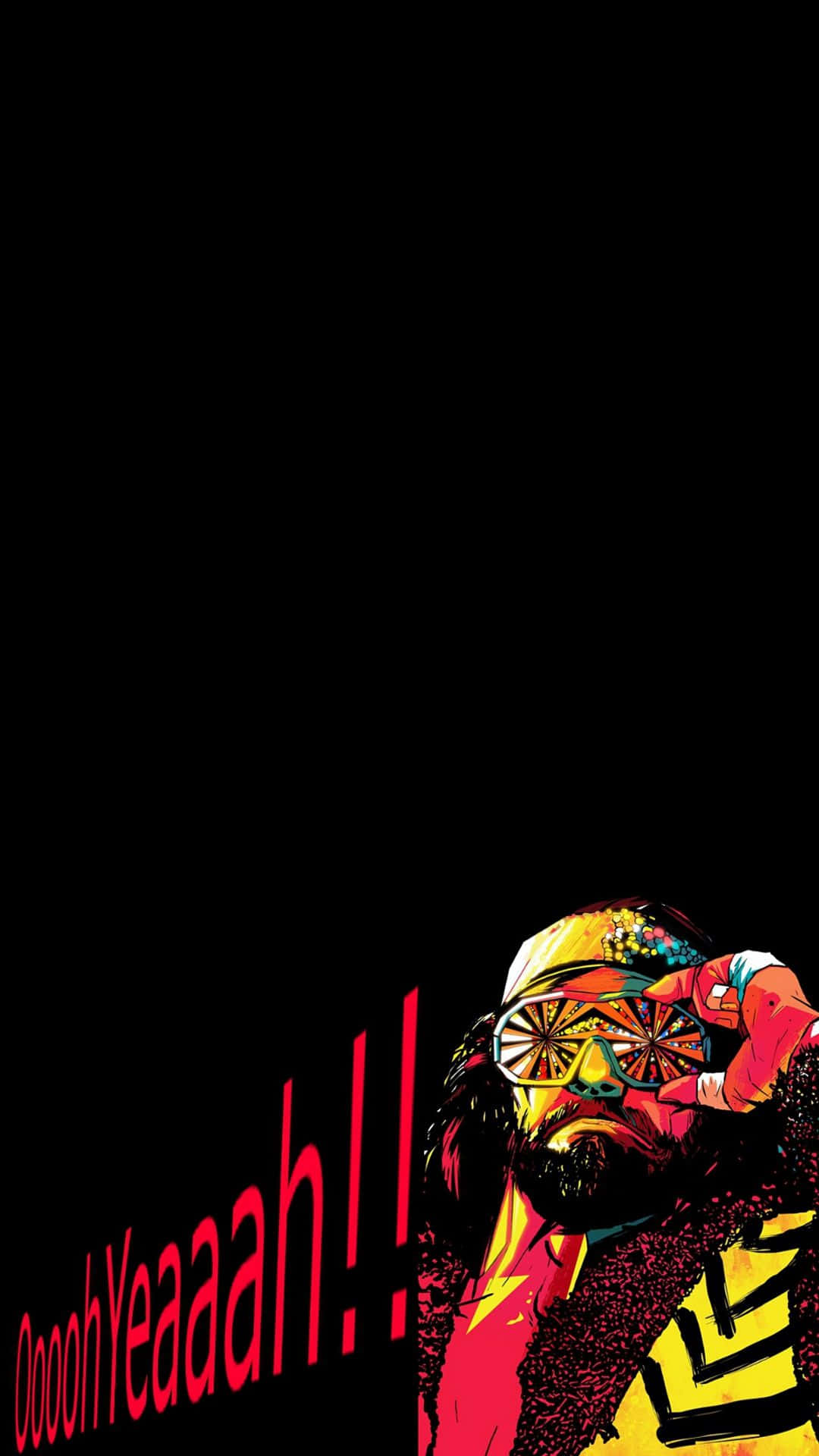 Randy Savage, goggles, bearded man, Full HD Phone Wallpaper