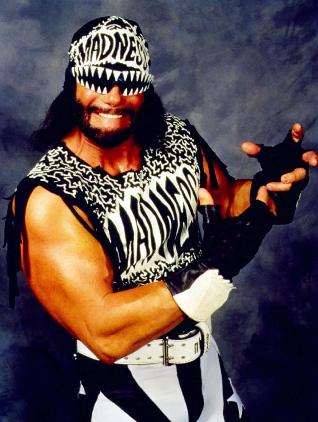 Randy Savage, zebra-print outfit, madness headband, HD Phone Wallpaper