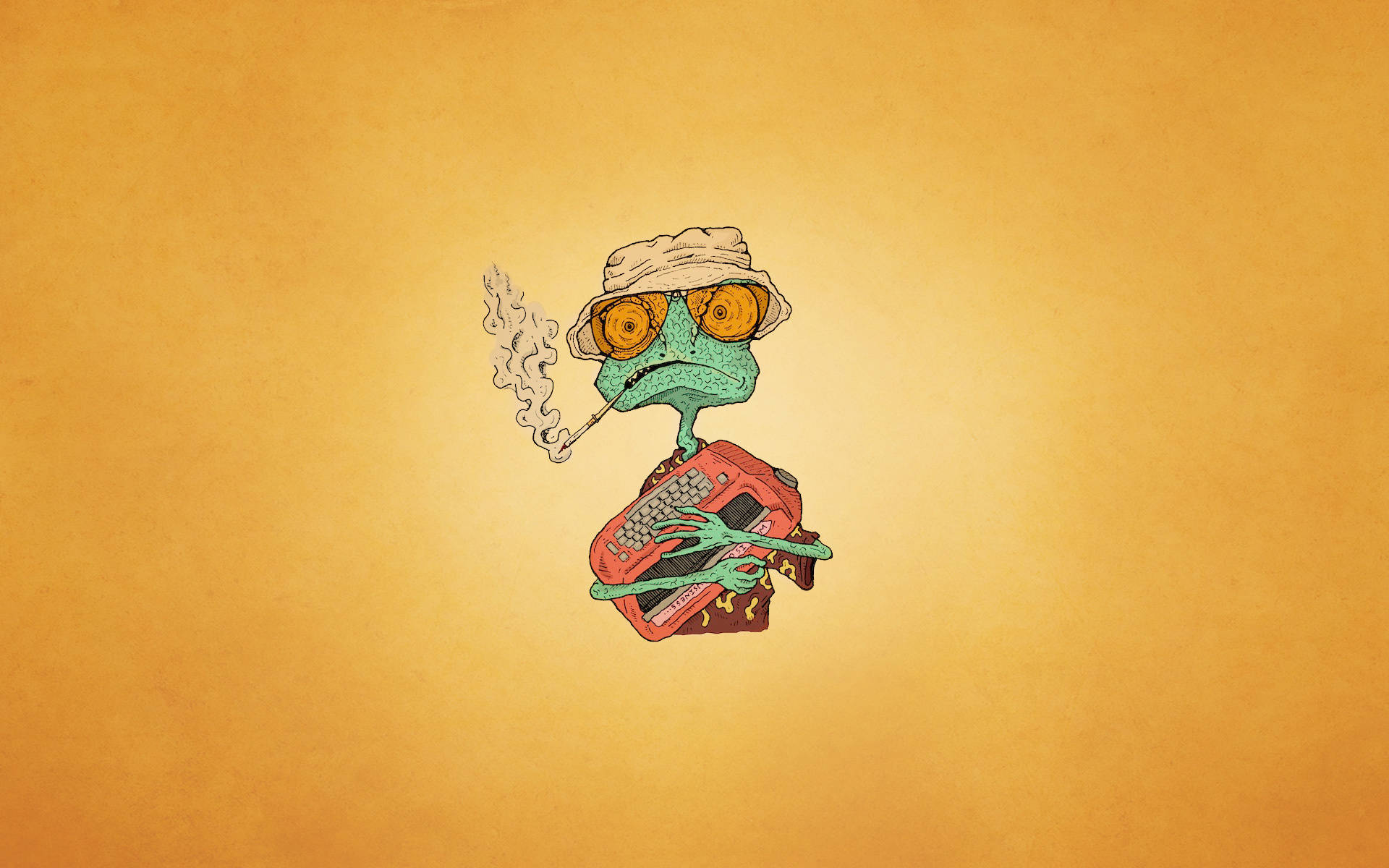 Rango, green frog, hat, Full HD Desktop Wallpaper