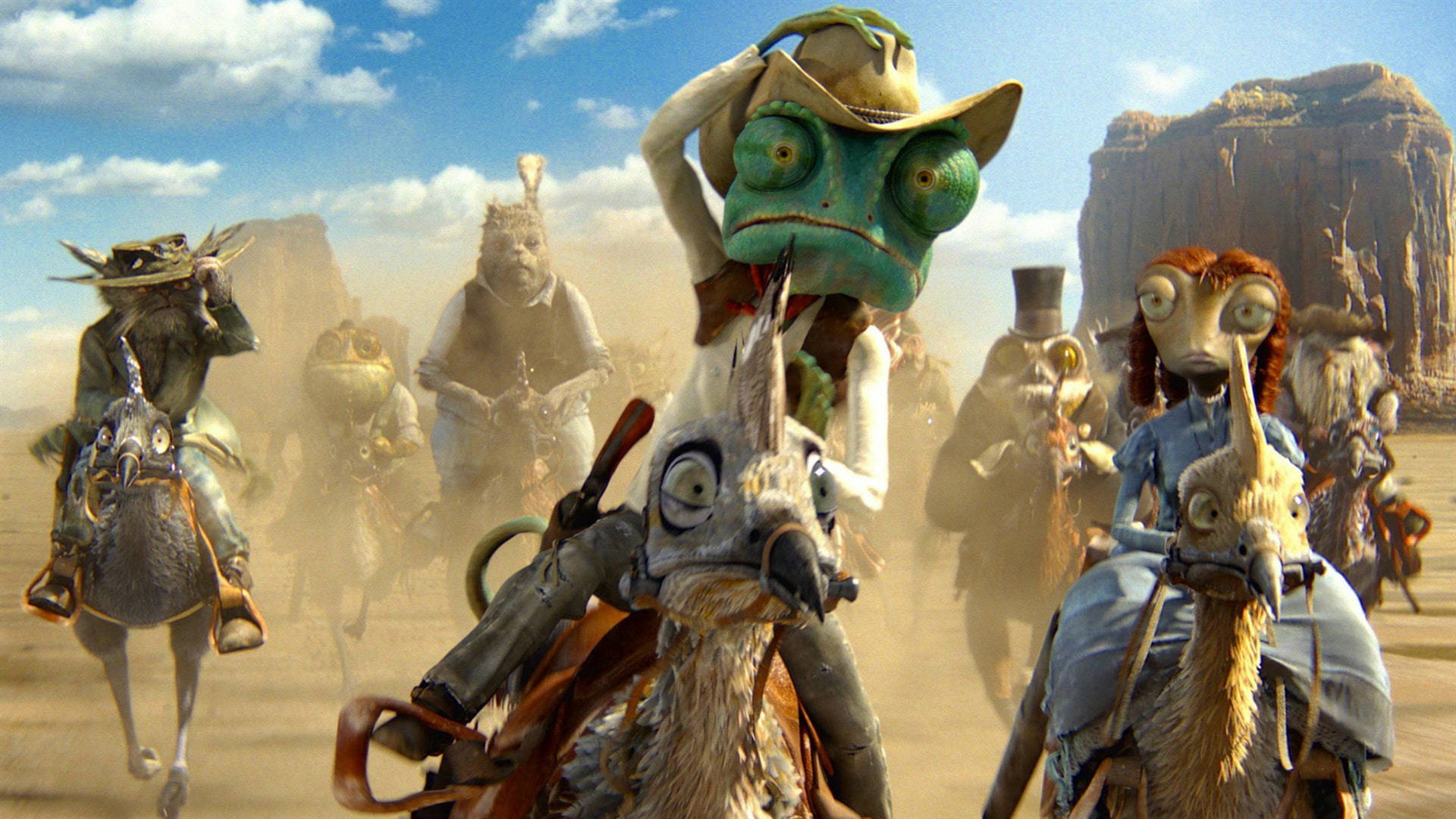 Rango, animated movie, anthropomorphic reptiles, Full HD Desktop Wallpaper