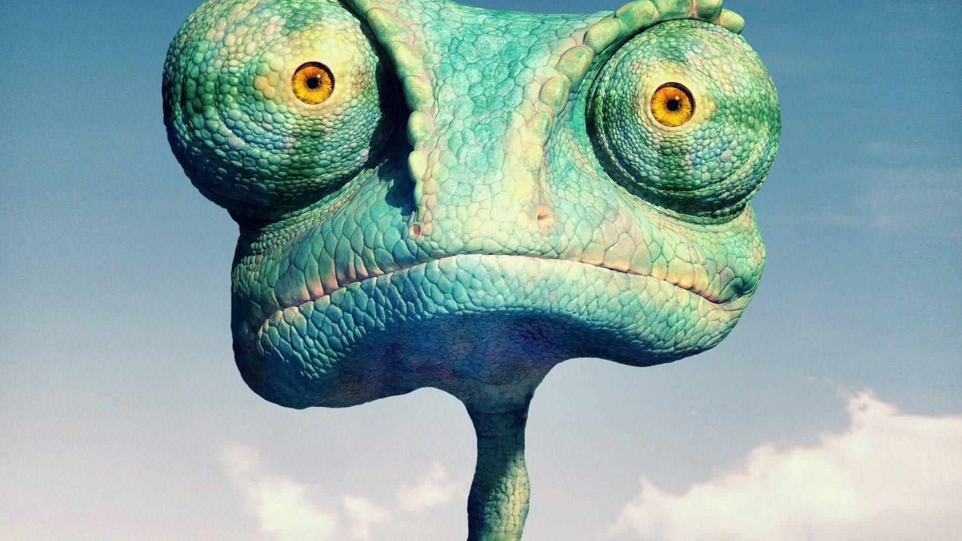 Rango, chameleon, yellow eyes, Full HD Desktop Wallpaper