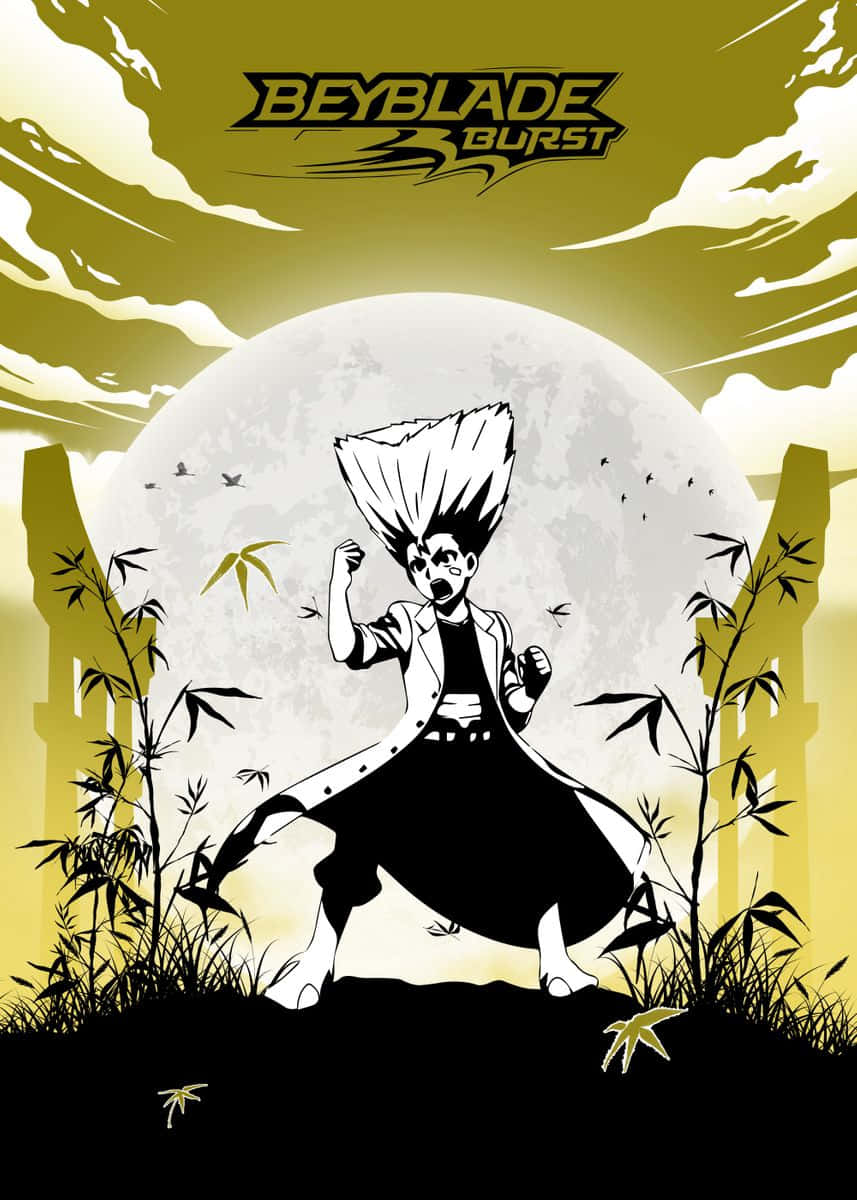 Rantaro Kiyama, spiky hair, large moon, SD Phone Wallpaper