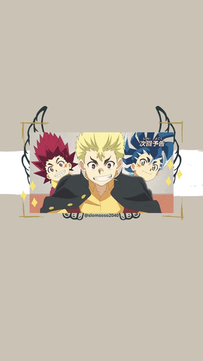 Rantaro Kiyama, animated trio, spiky hair, SD Phone Wallpaper