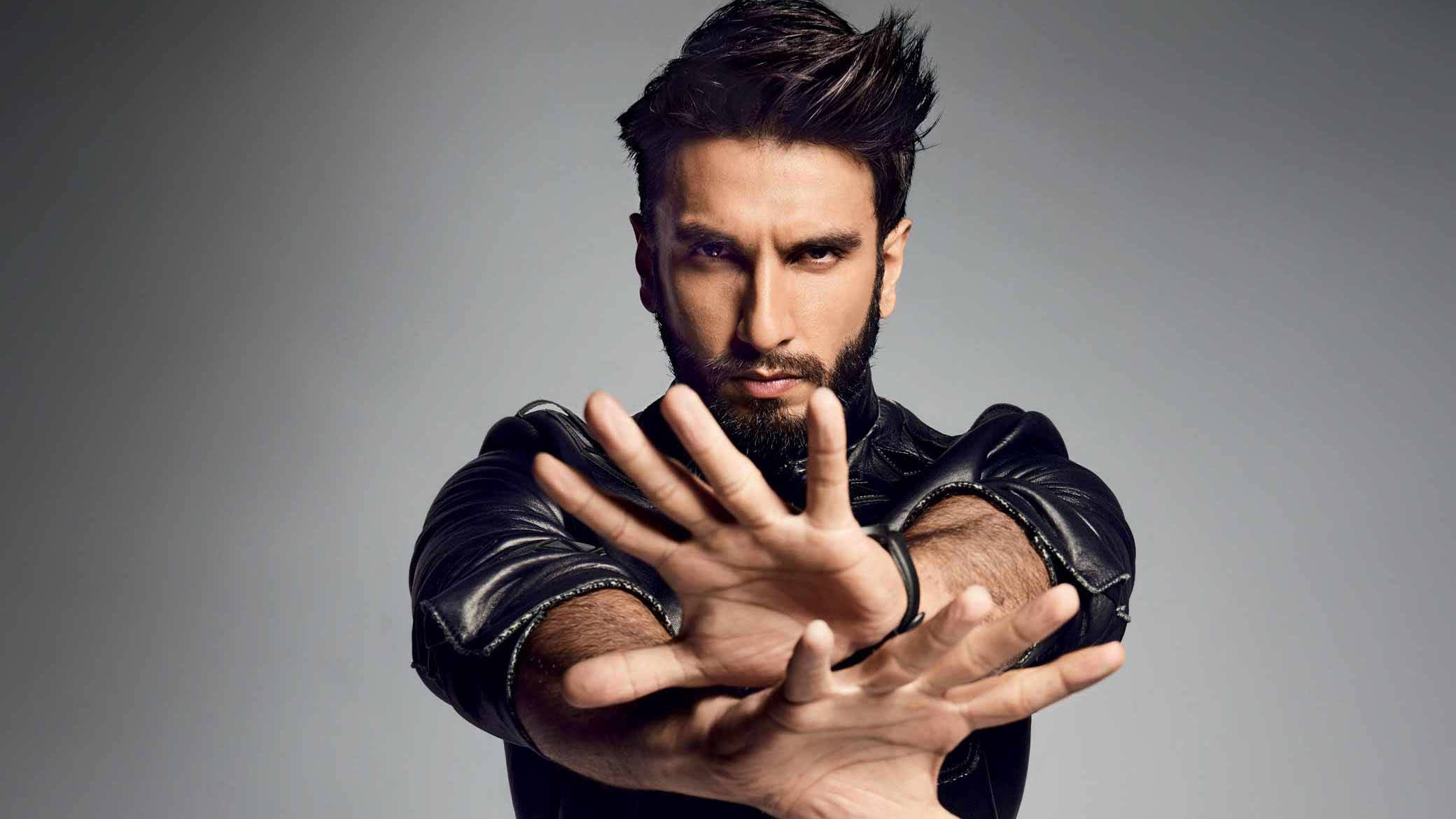 Ranveer Singh, beard, spiky hair, Full HD Desktop Wallpaper