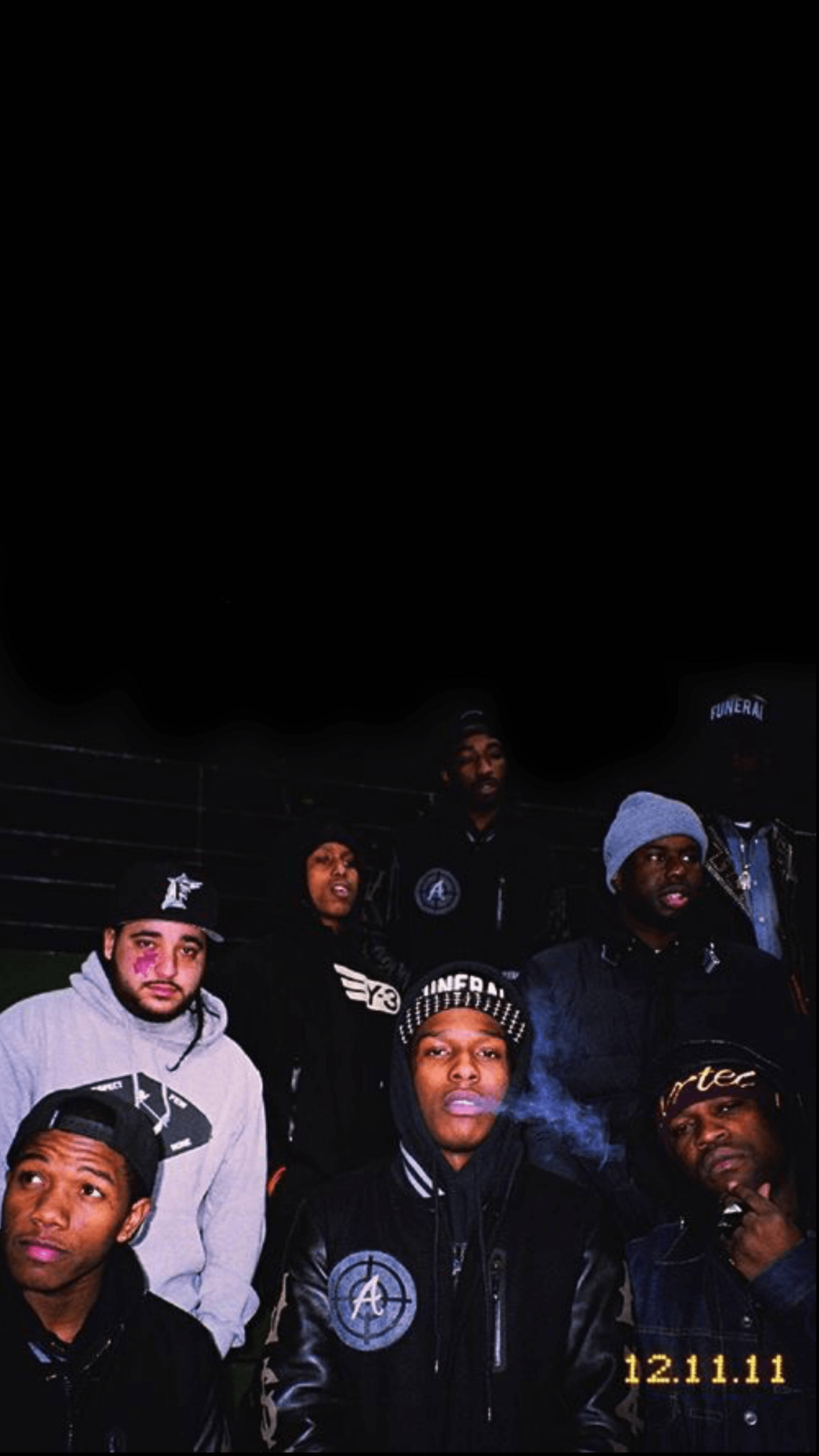 black hoodies, caps, dark wall, 2K Phone Wallpaper