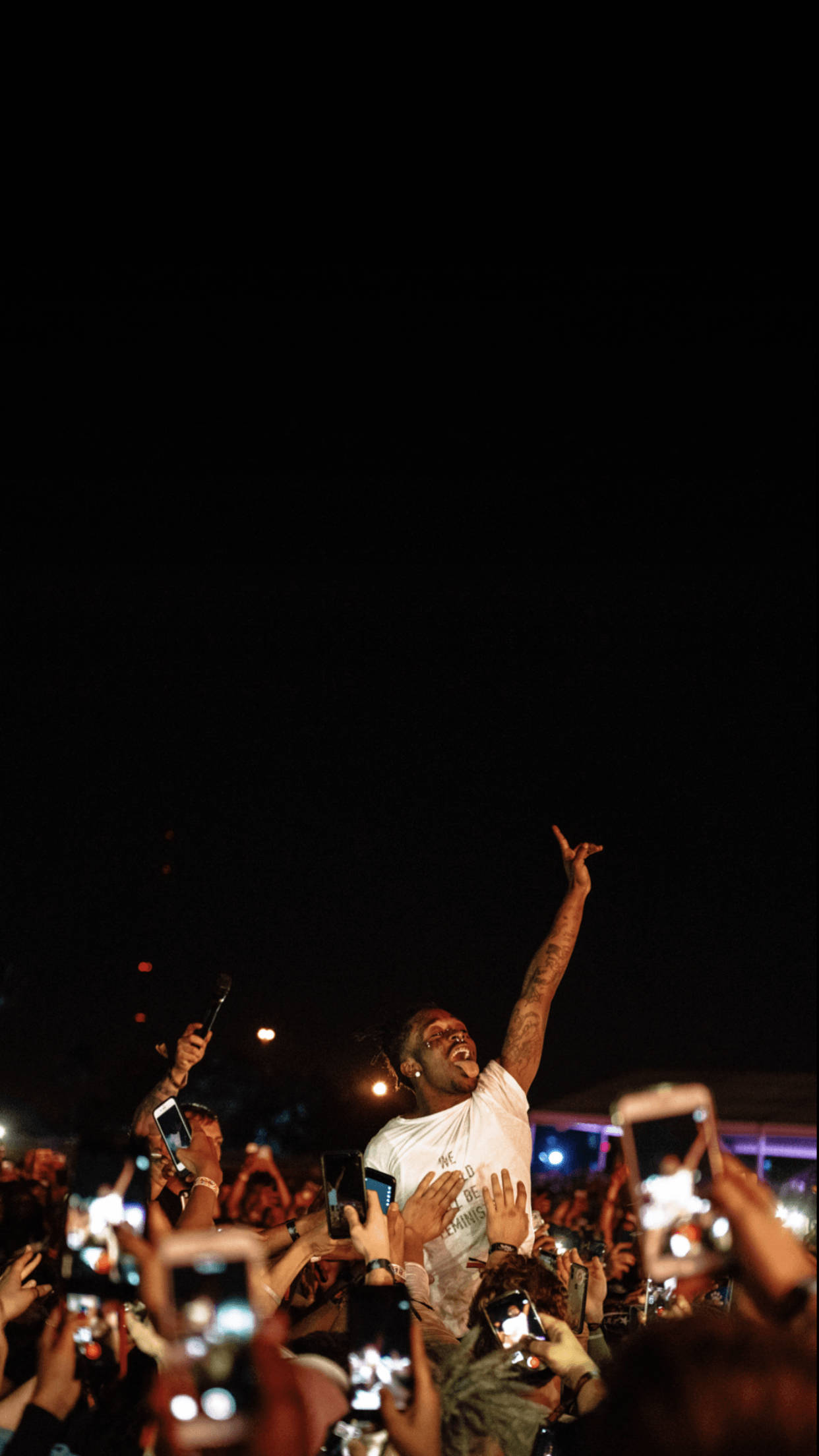Rap Aesthetic, white shirt, glowing phones, Full HD Phone Wallpaper
