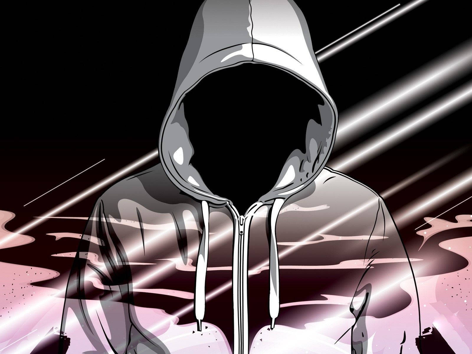 hooded figure, blank face, dark background, HD Desktop Wallpaper