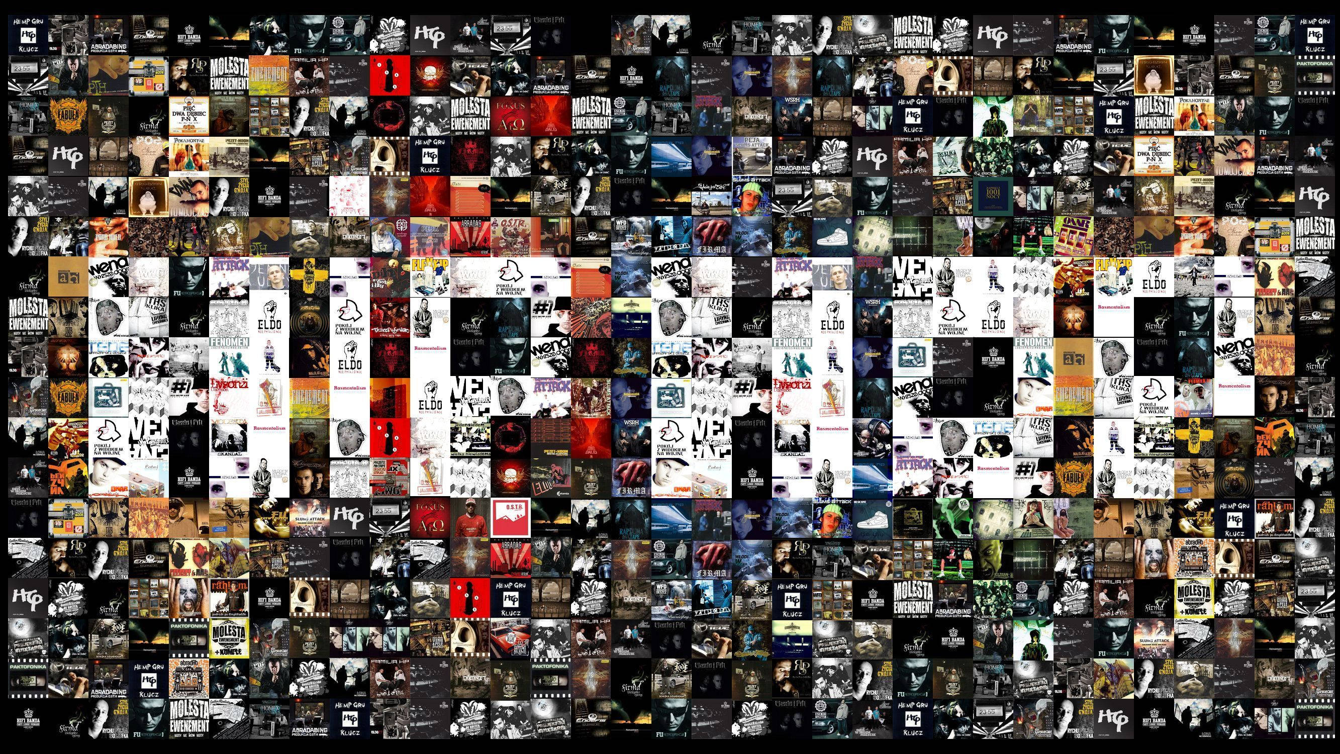 Rap Computer, hip hop album covers, mosaic, 2K Desktop Wallpaper
