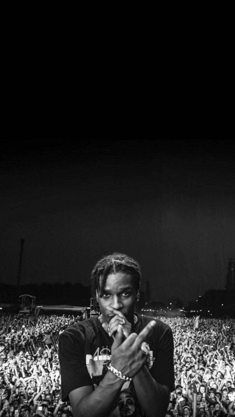 Rap Concerti Phone, black and white, performer, HD Phone Wallpaper