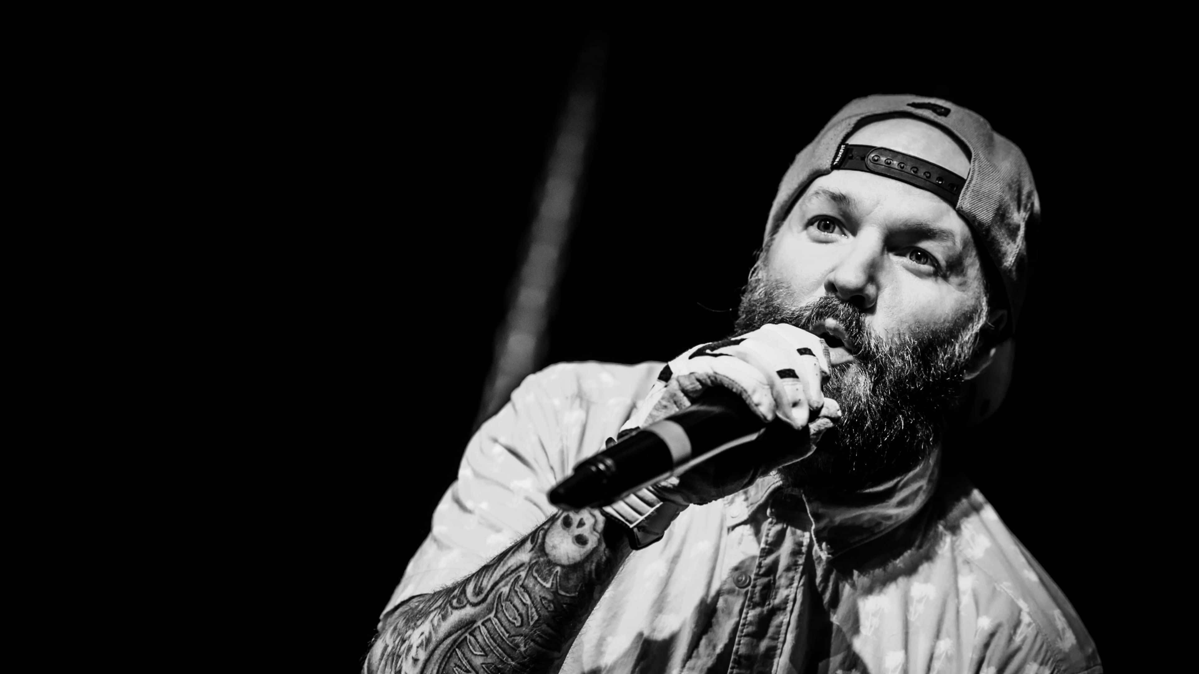 rapper, bearded man, tattooed arm, 4K Desktop Wallpaper