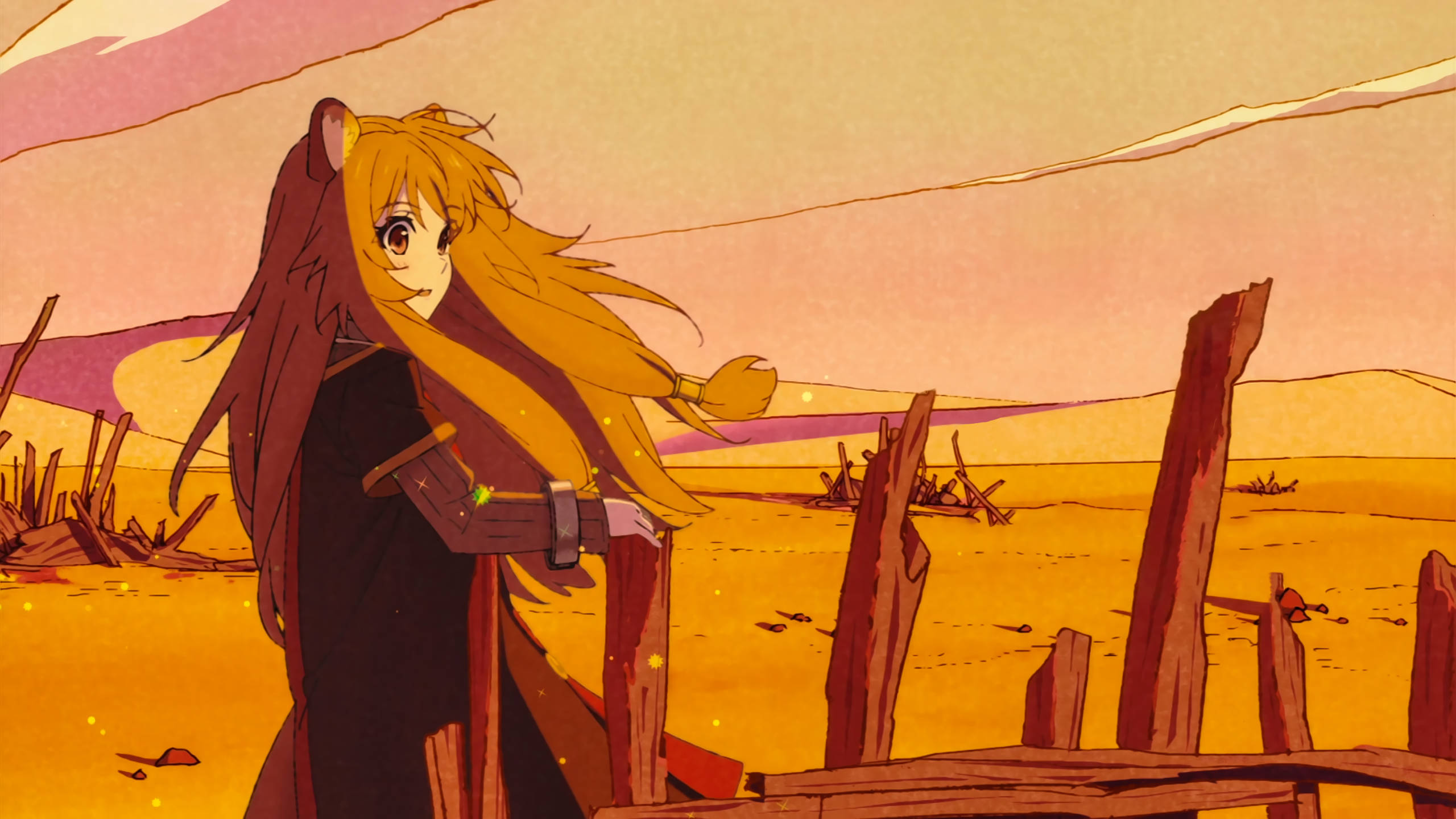 Raphtalia, demi human, golden hair, 2K Desktop Wallpaper
