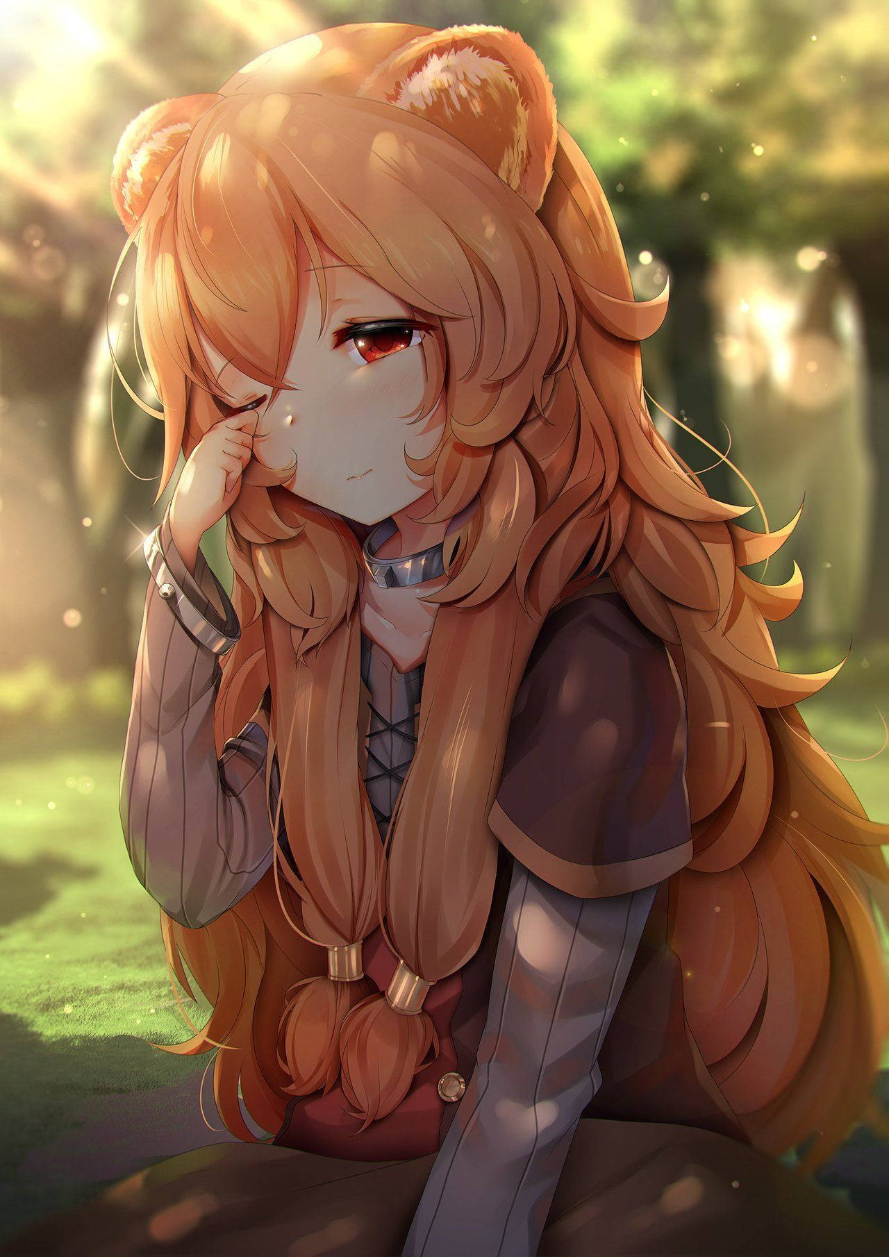 Raphtalia, bear ears, long orange hair, HD Phone Wallpaper