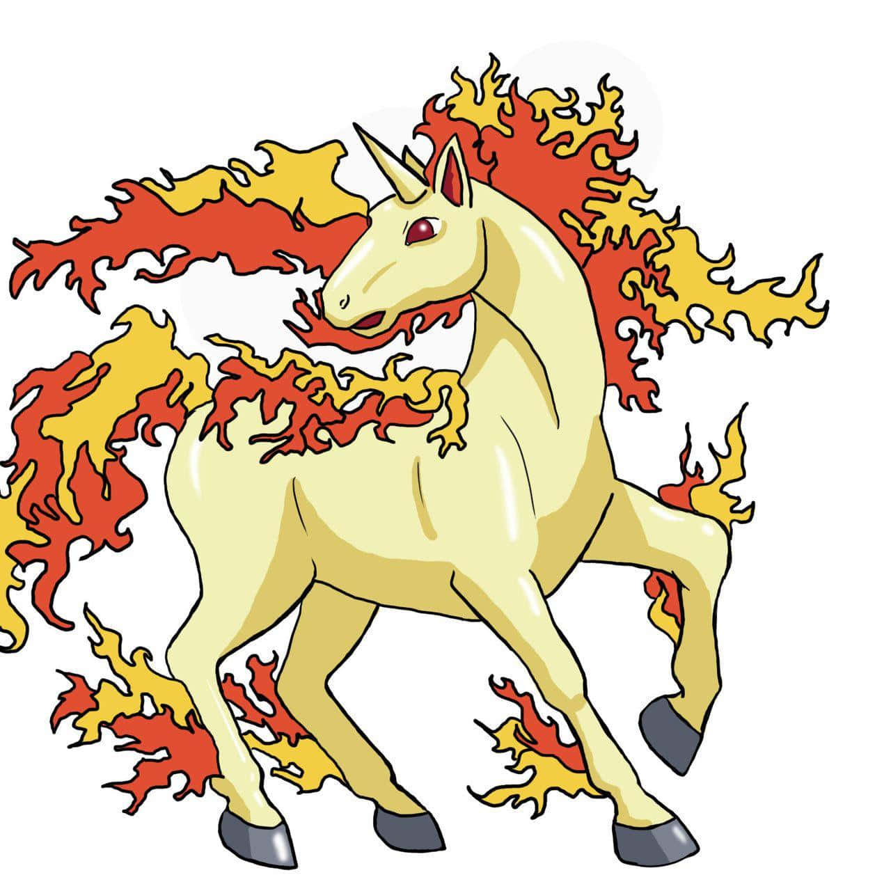 Rapidash, flaming, fiery mane, HD Desktop Wallpaper