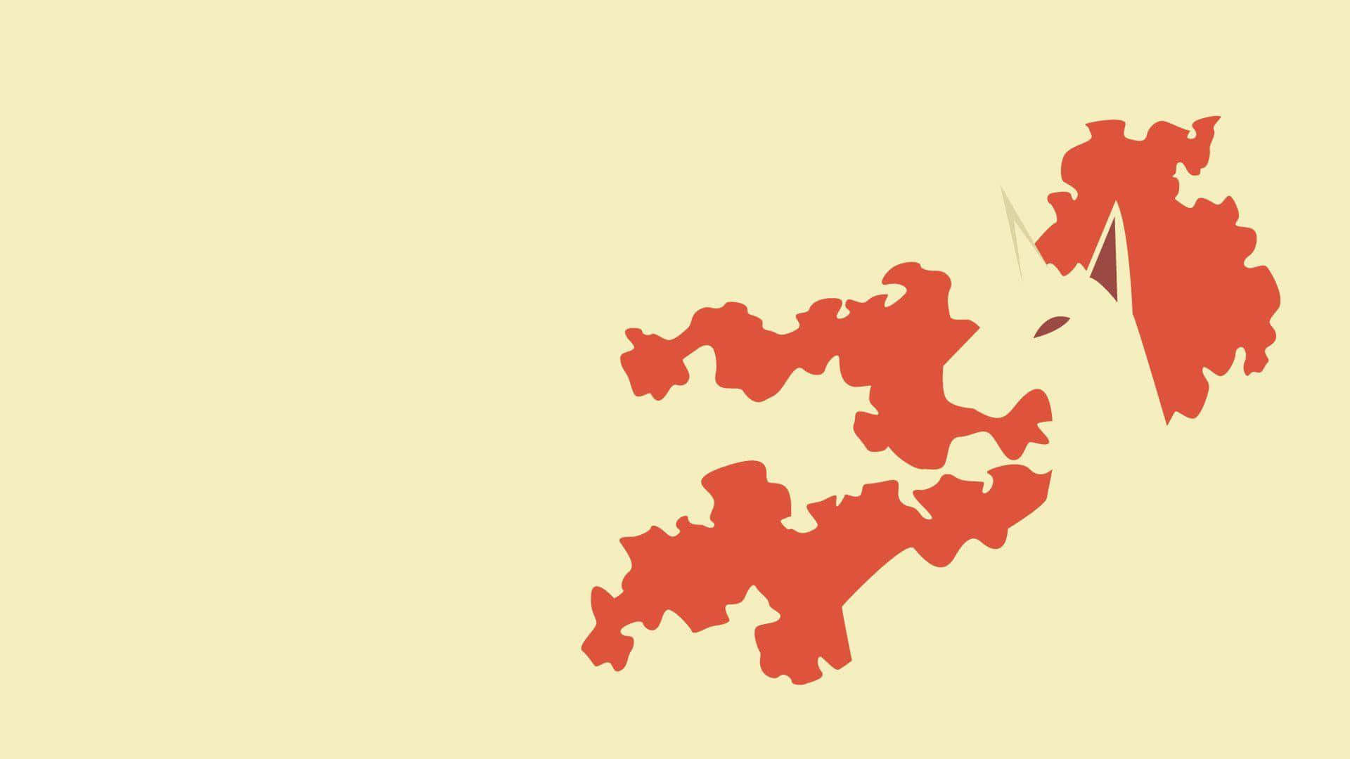 Rapidash, abstract red map silhouette, jagged edges, Full HD Desktop Wallpaper