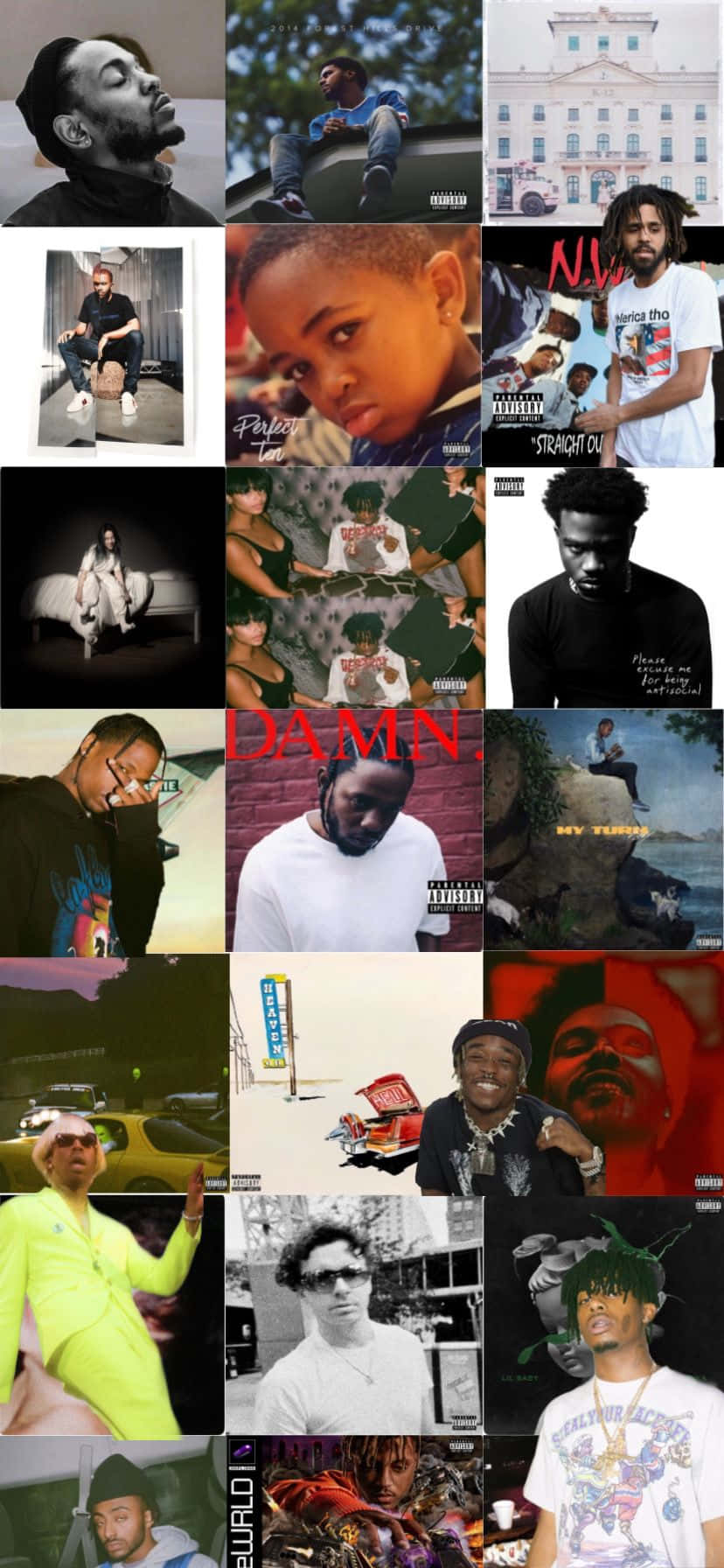 rapper collage, album covers, musicians, HD Phone Wallpaper