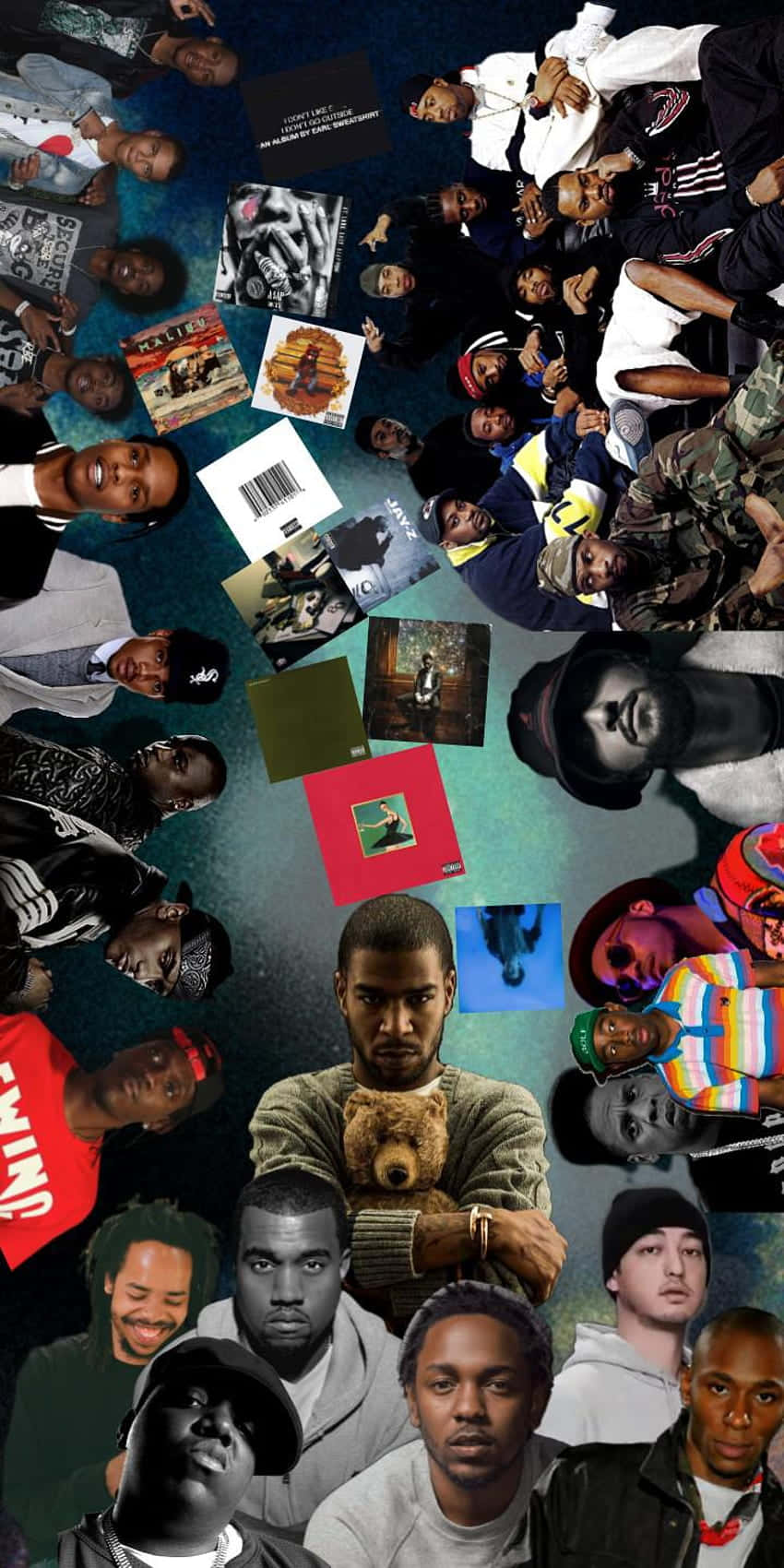 hip-hop artists, album covers, circular pattern, HD Phone Wallpaper