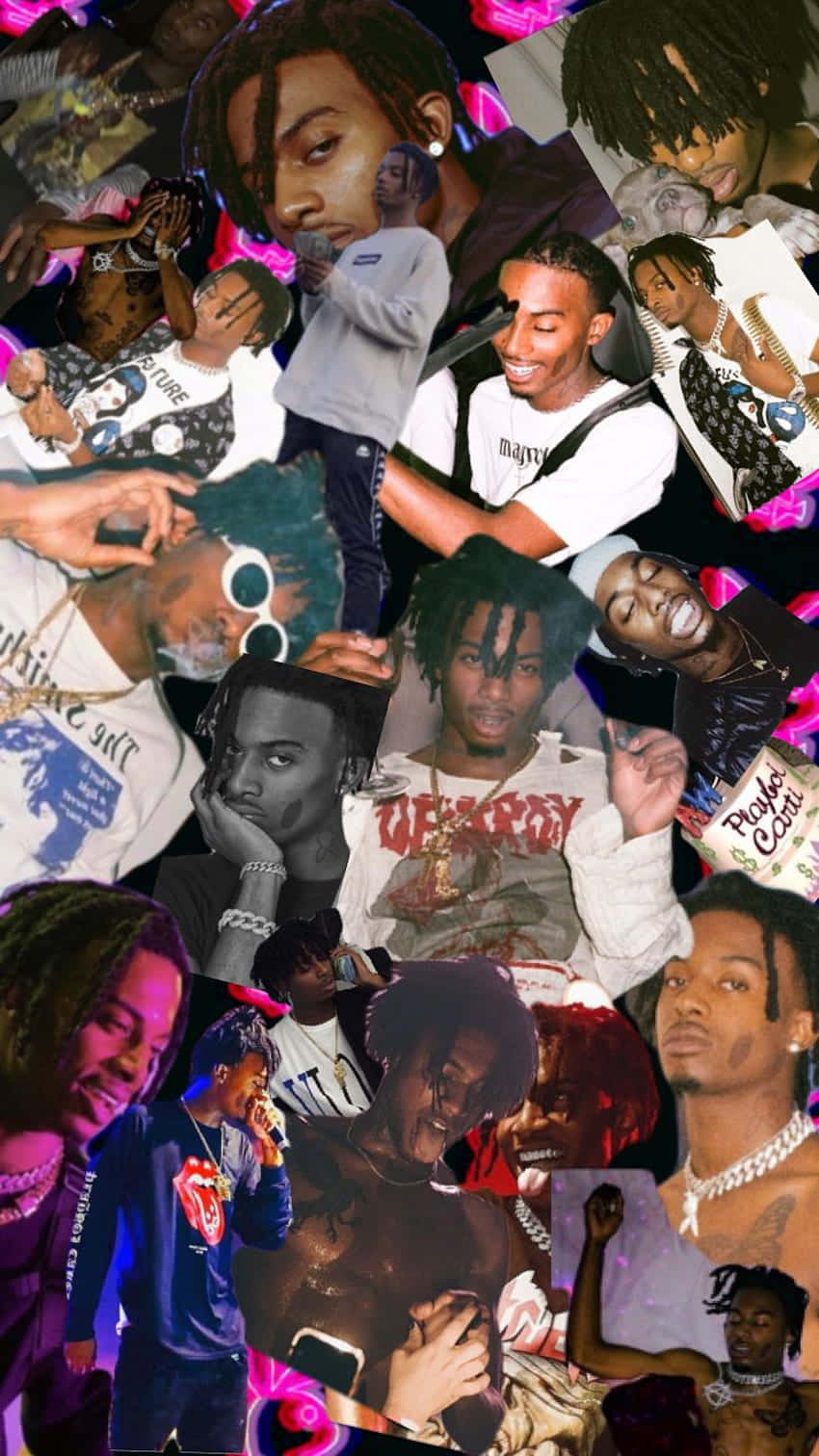 Rapper Collage, neon pink, black, HD Phone Wallpaper