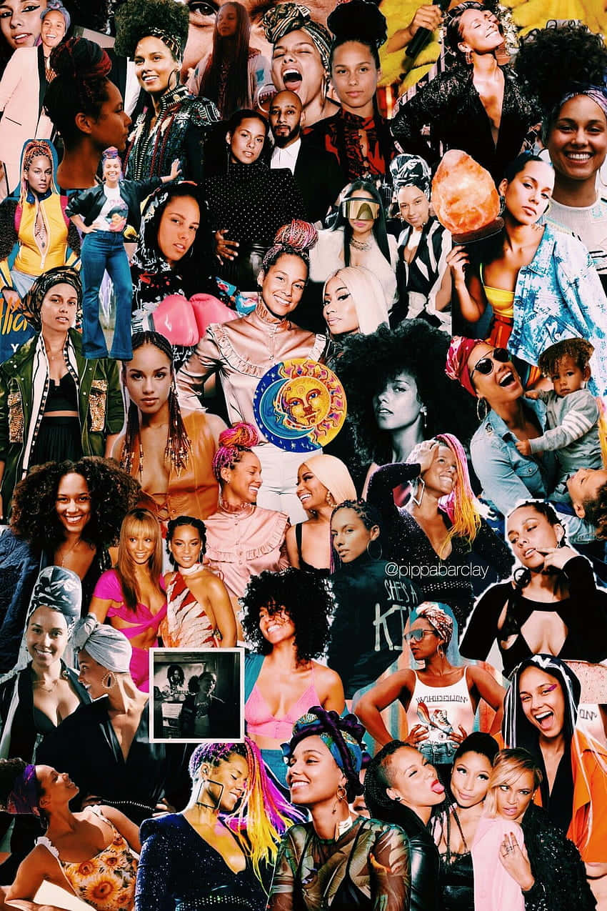 Rapper Collage, Vibrant collage, diverse women, SD Phone Wallpaper