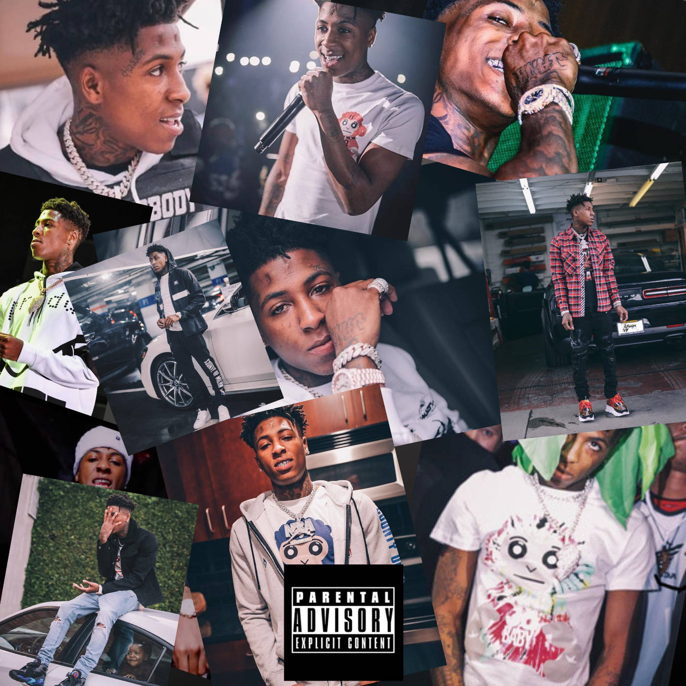 4kt, American Rapper, Parental Advisory label, HD Desktop Wallpaper