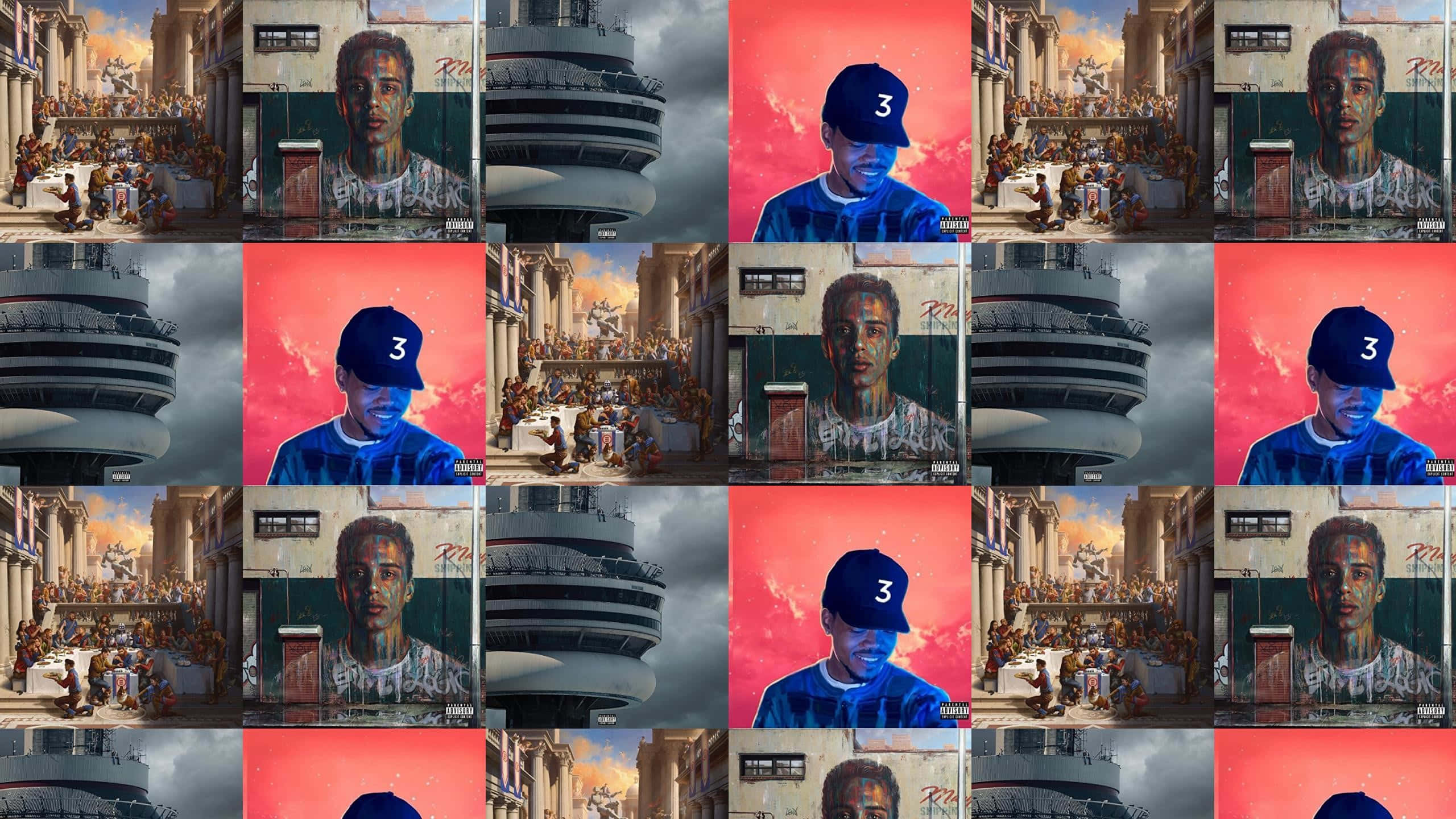 Rapper PC, blue cap, number three, 2K Desktop Wallpaper