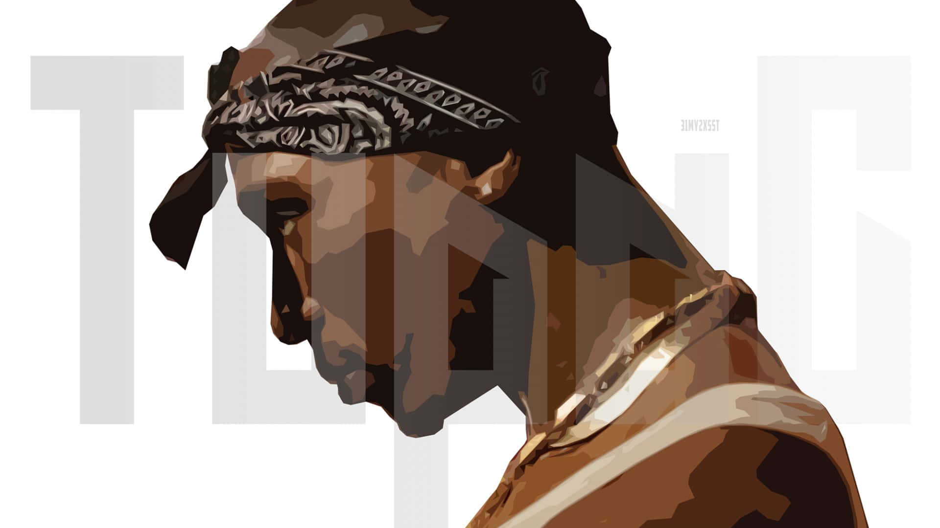 Rapper Pc, patterned bandana, gold chain, Full HD Desktop Wallpaper
