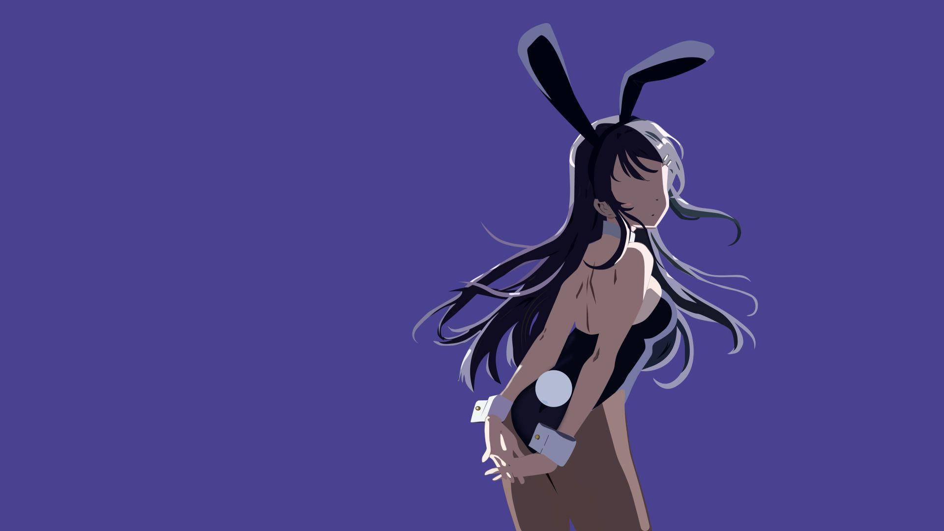 Rascal Does Not Dream Of Bunny Girl Senpai, bunny ears, long black hair, Full HD Desktop Wallpaper
