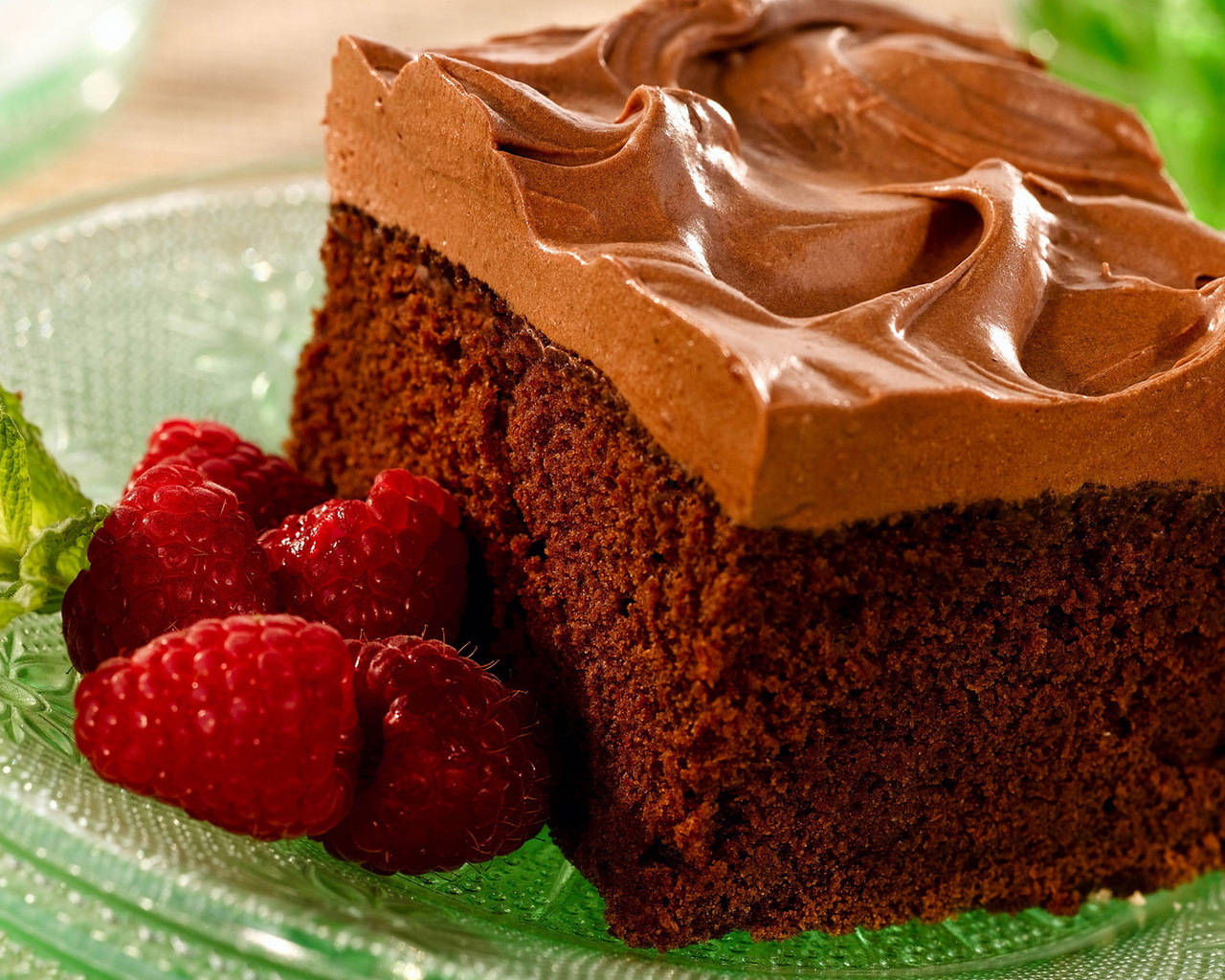 Chocolate Cake, raspberries, glossy frosting, HD Desktop Wallpaper
