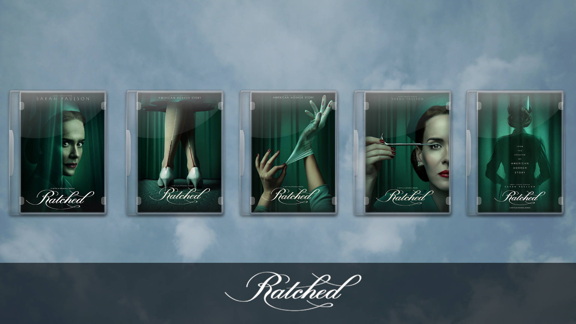 Ratched, DVD Folder Icon Set, movie poster mockups, Full HD Desktop Wallpaper