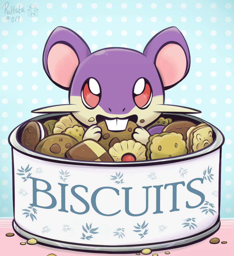 Rattata, biscuit tin, cookies, SD Phone Wallpaper