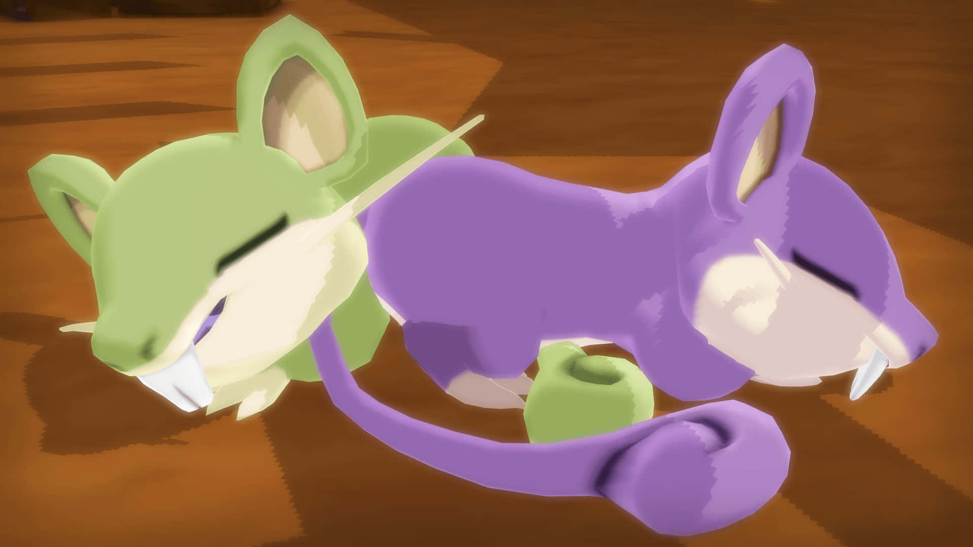 Rattata, green, purple, Full HD Desktop Wallpaper
