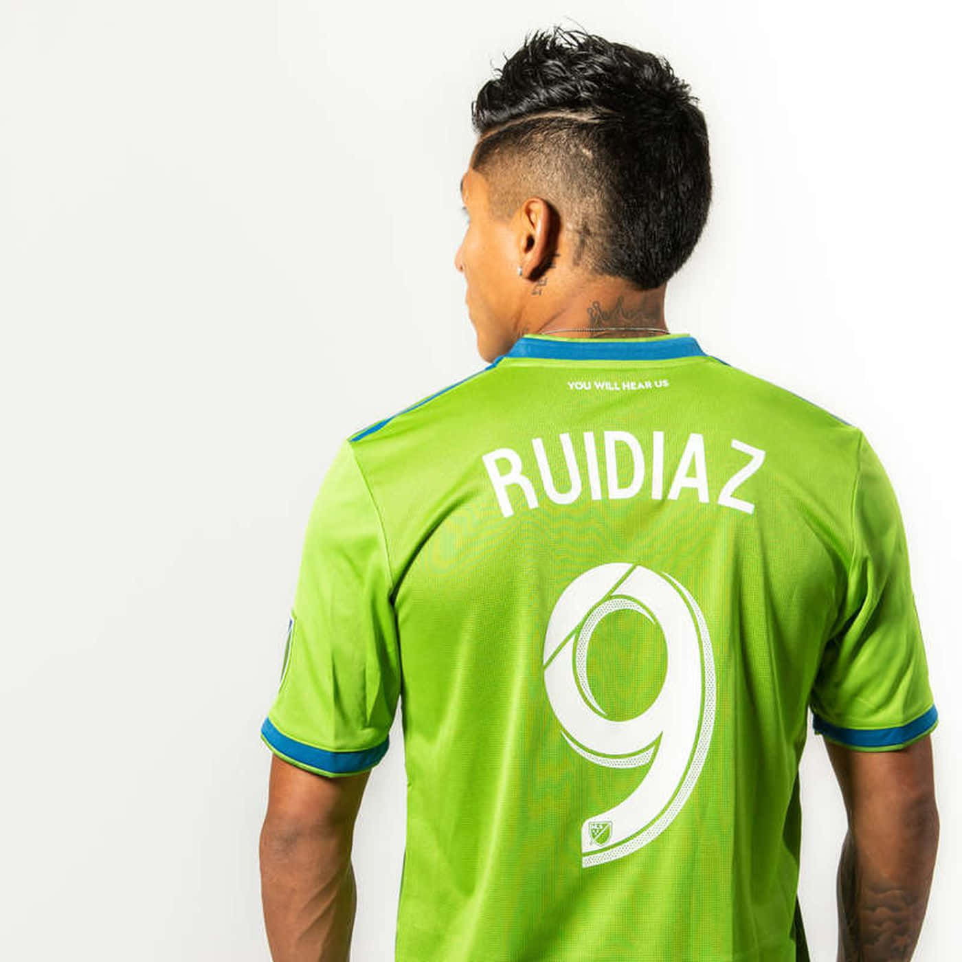 Raul Ruidiaz, bright green jersey, RUIDIAZ, HD Desktop Wallpaper