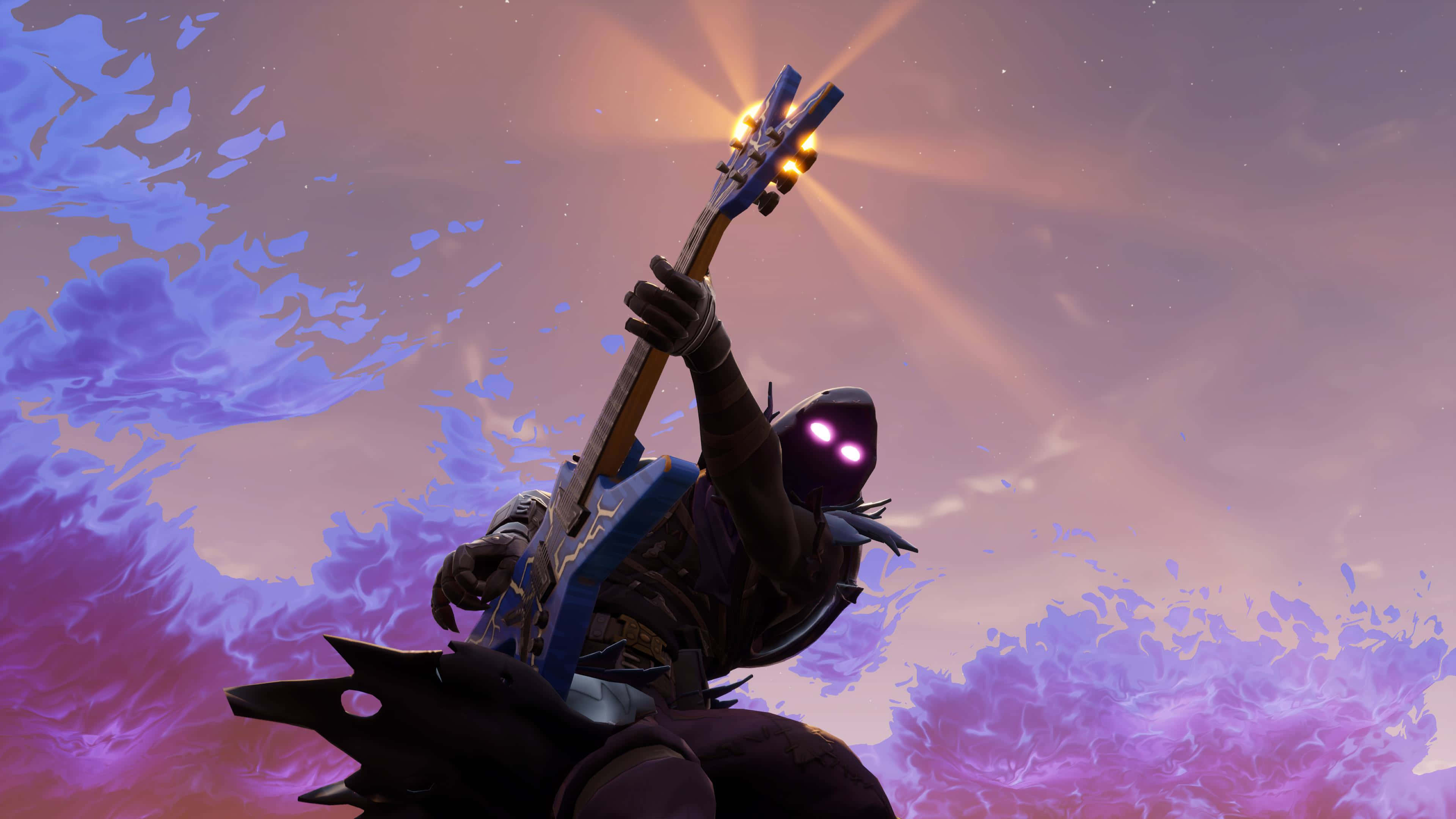 Raven, Fortnite Skin, glowing eyes, 4K Desktop Wallpaper