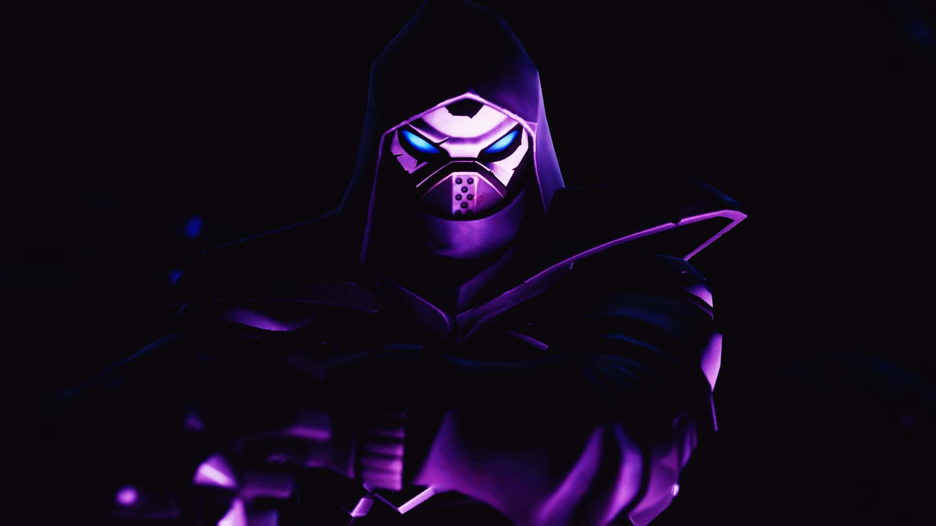 Raven, Fortnite, glowing blue eyes, Full HD Desktop Wallpaper