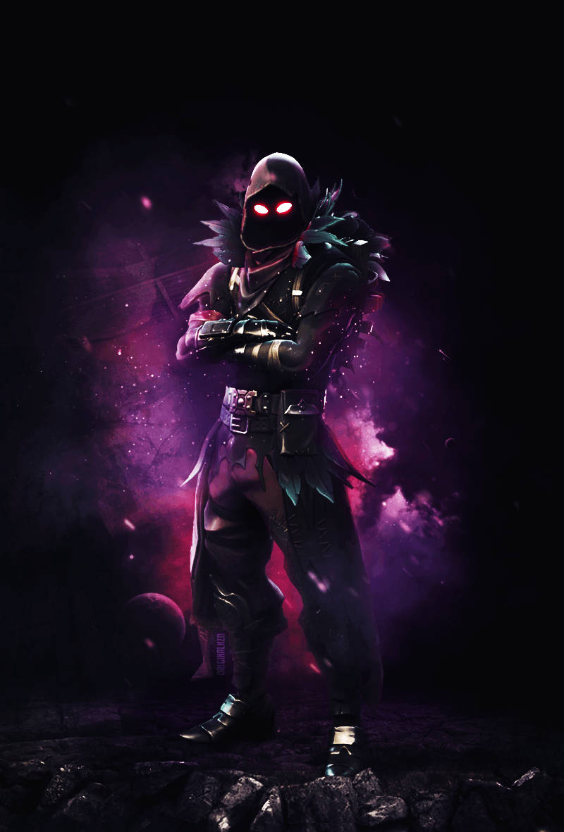 Fortnite, Raven, hooded warrior, SD Phone Wallpaper