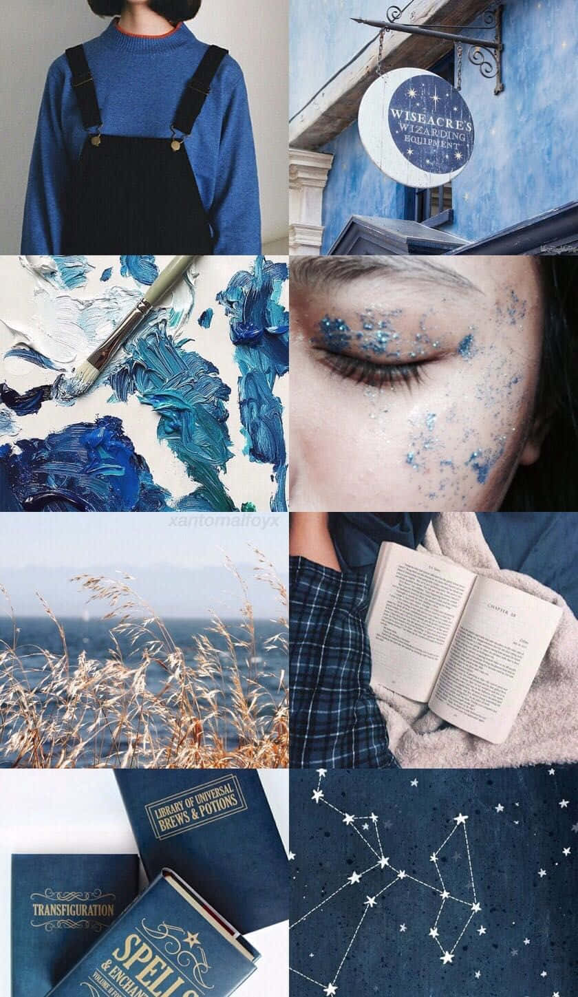 Ravenclaw Aesthetic, blue-themed wizarding imagery, potion shop sign, HD Phone Wallpaper
