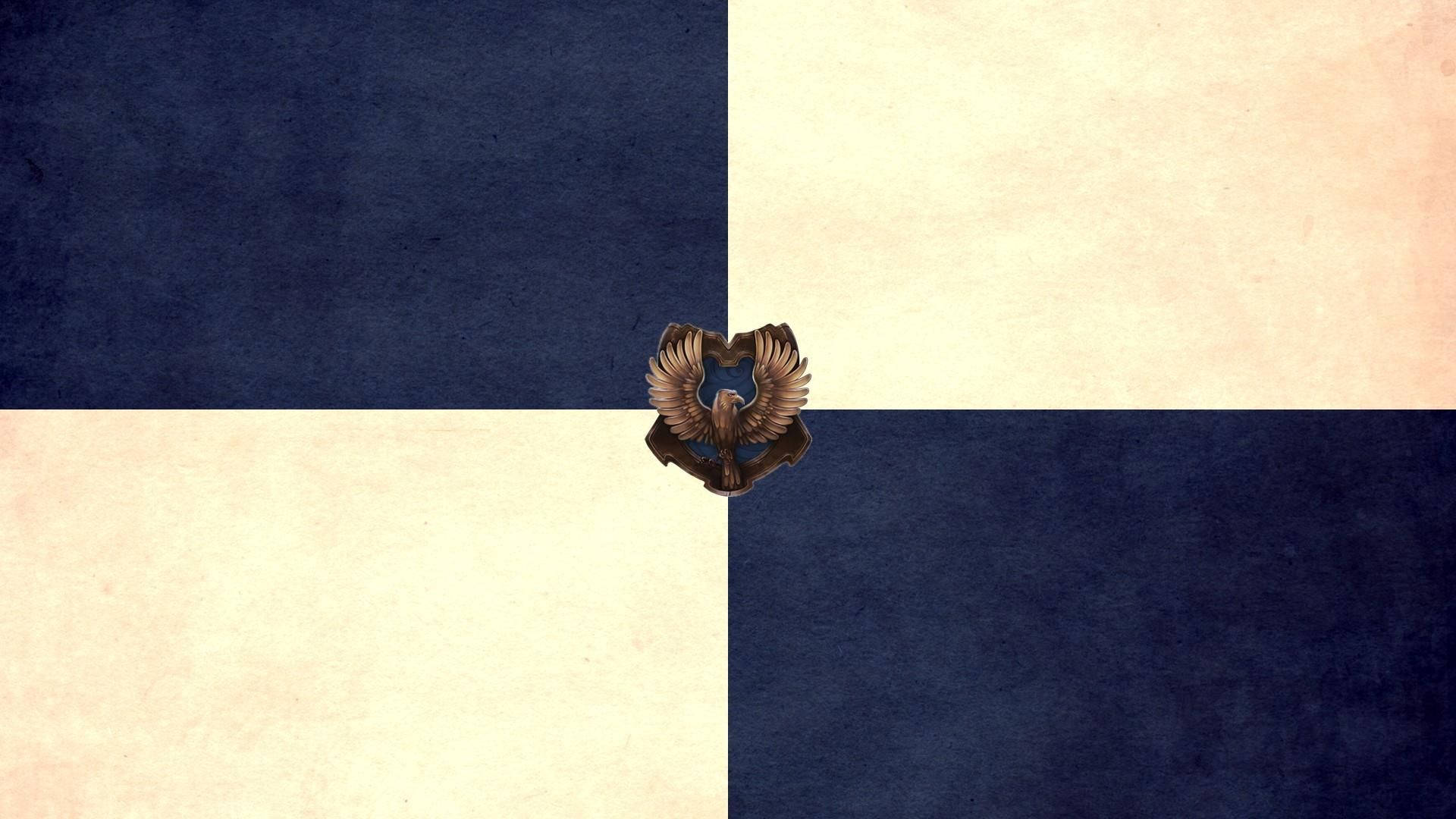 Ravenclaw, bronze eagle, blue and cream quadrants, Full HD Desktop Wallpaper