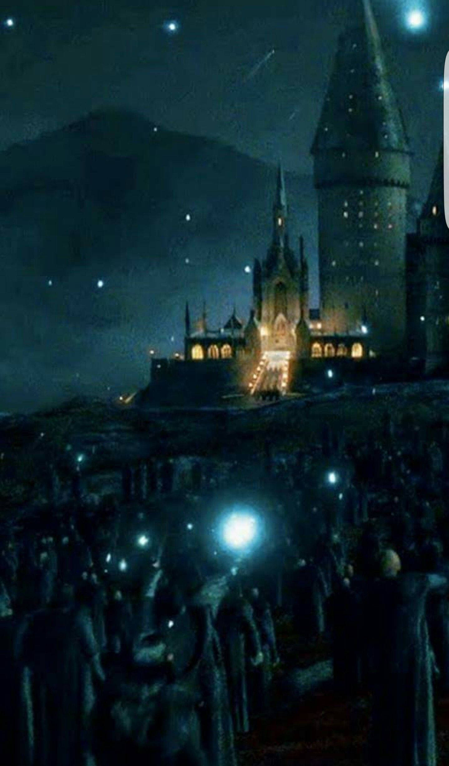 Ravenclaw, castle, glowing lights, Full HD Phone Wallpaper