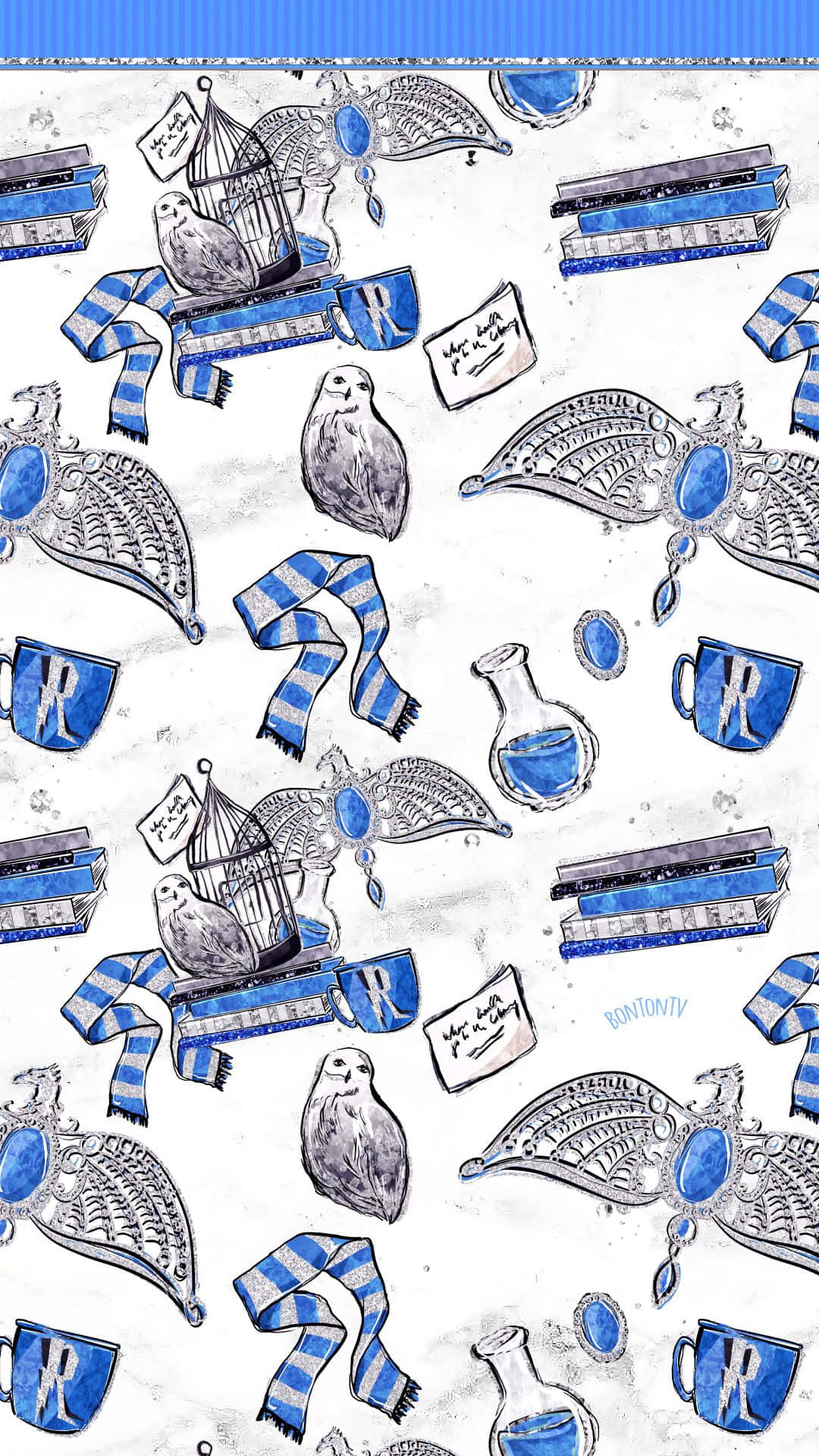 Ravenclaw, blue, silver, Full HD Phone Wallpaper