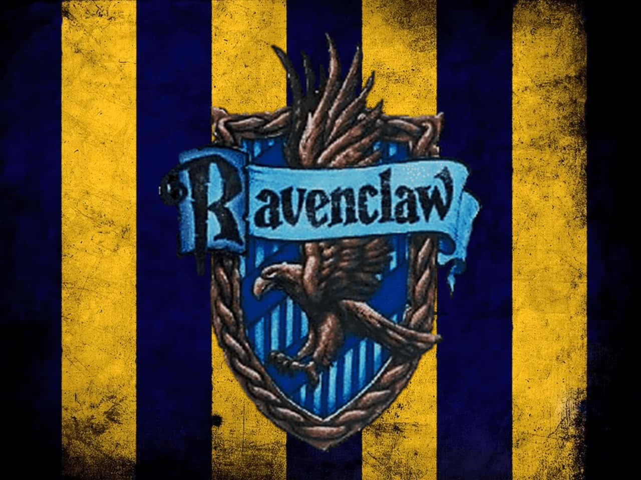 Ravenclaw, bronze eagle, blue shield, HD Desktop Wallpaper