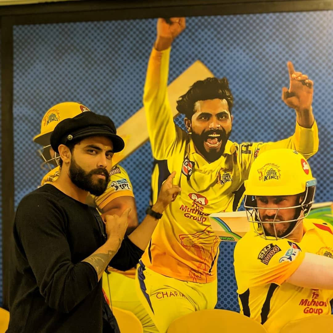 Ravindra Jadeja, black cap, vibrant mural, SD Desktop Wallpaper