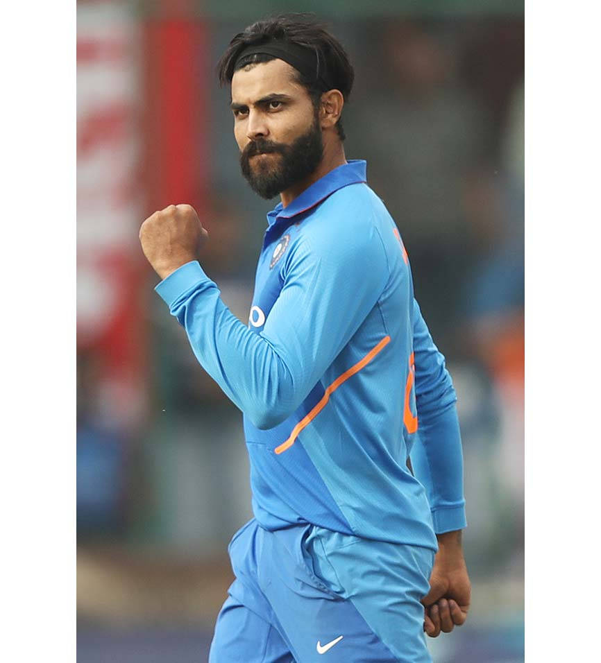 Ravindra Jadeja, blue uniform, cricket player, SD Phone Wallpaper