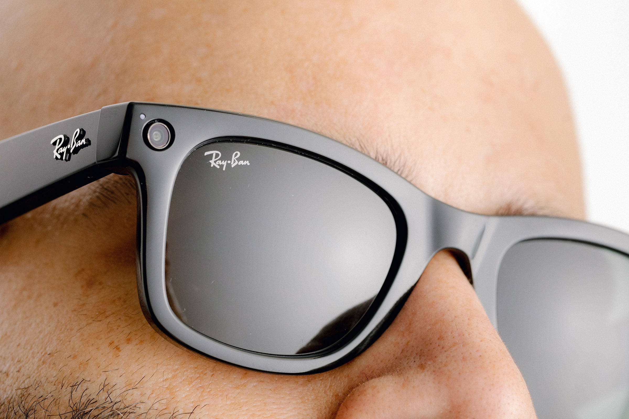Ray-Ban, sleek black, reflective lenses, Full HD Desktop Wallpaper