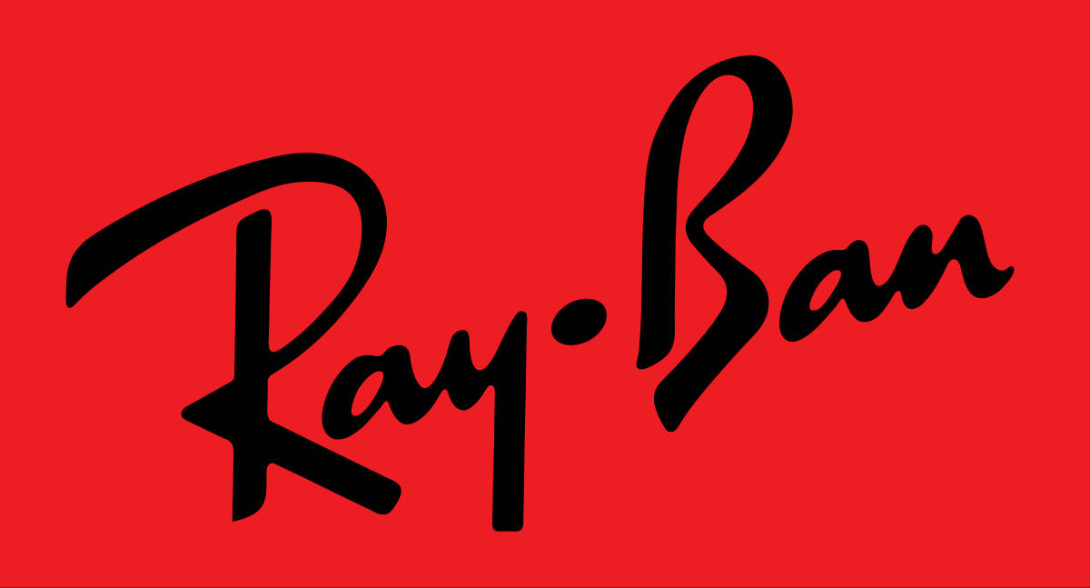 Ray-Ban, black, cursive script, SD Desktop Wallpaper