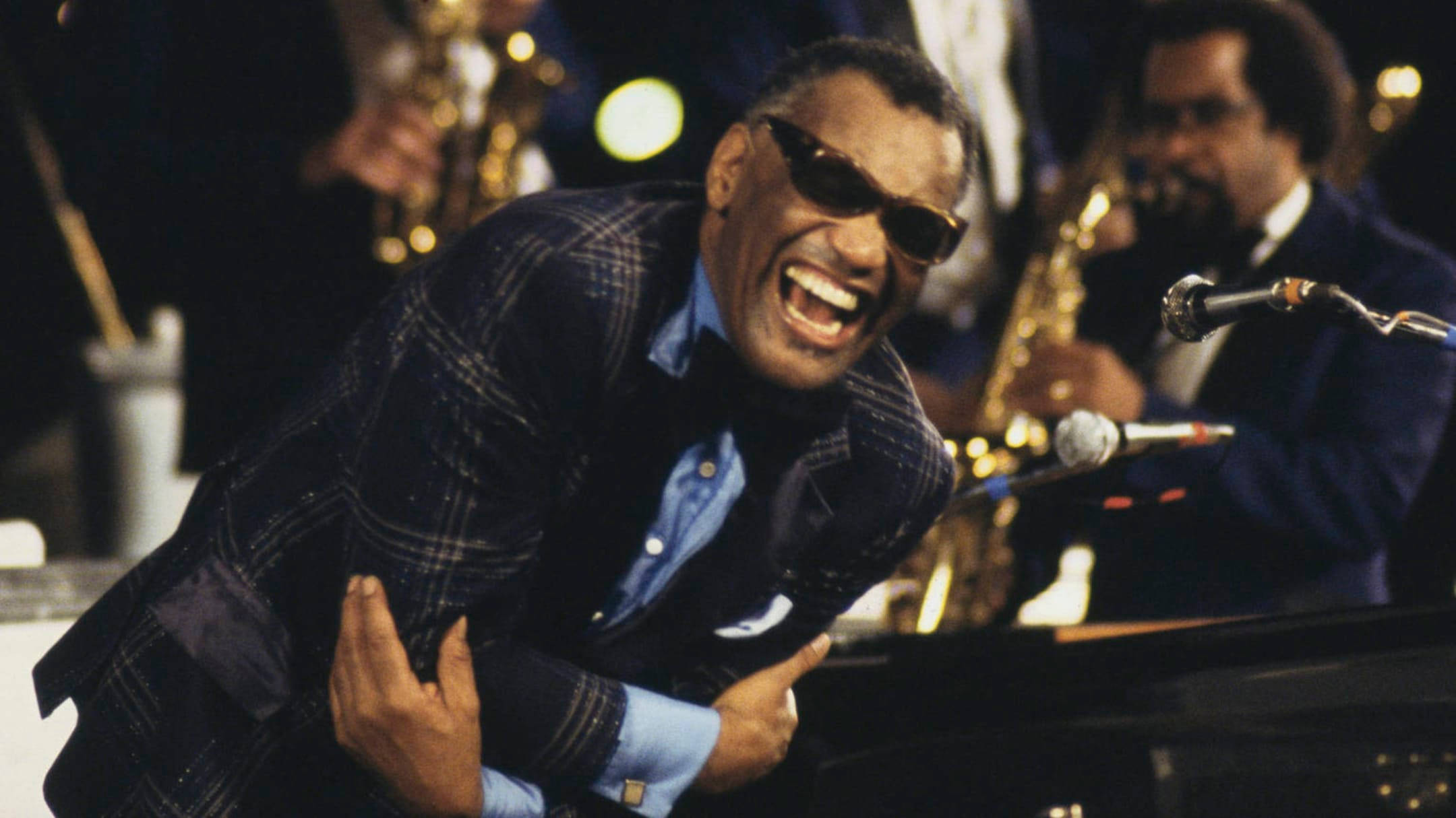 Ray Charles, sunglasses, jazz singer, Full HD Desktop Wallpaper