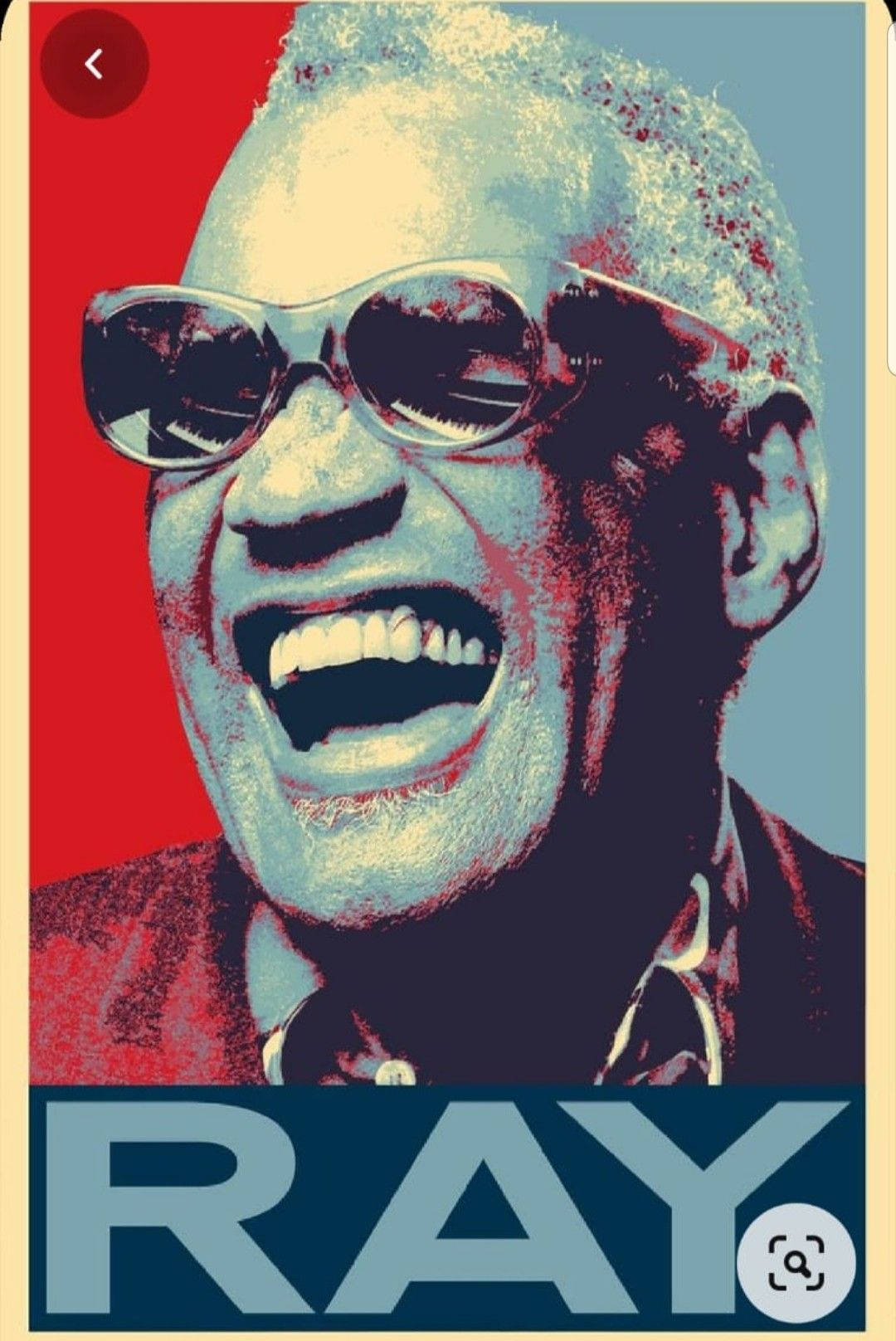 Ray Charles, sunglasses, bold red and blue background, HD Phone Wallpaper