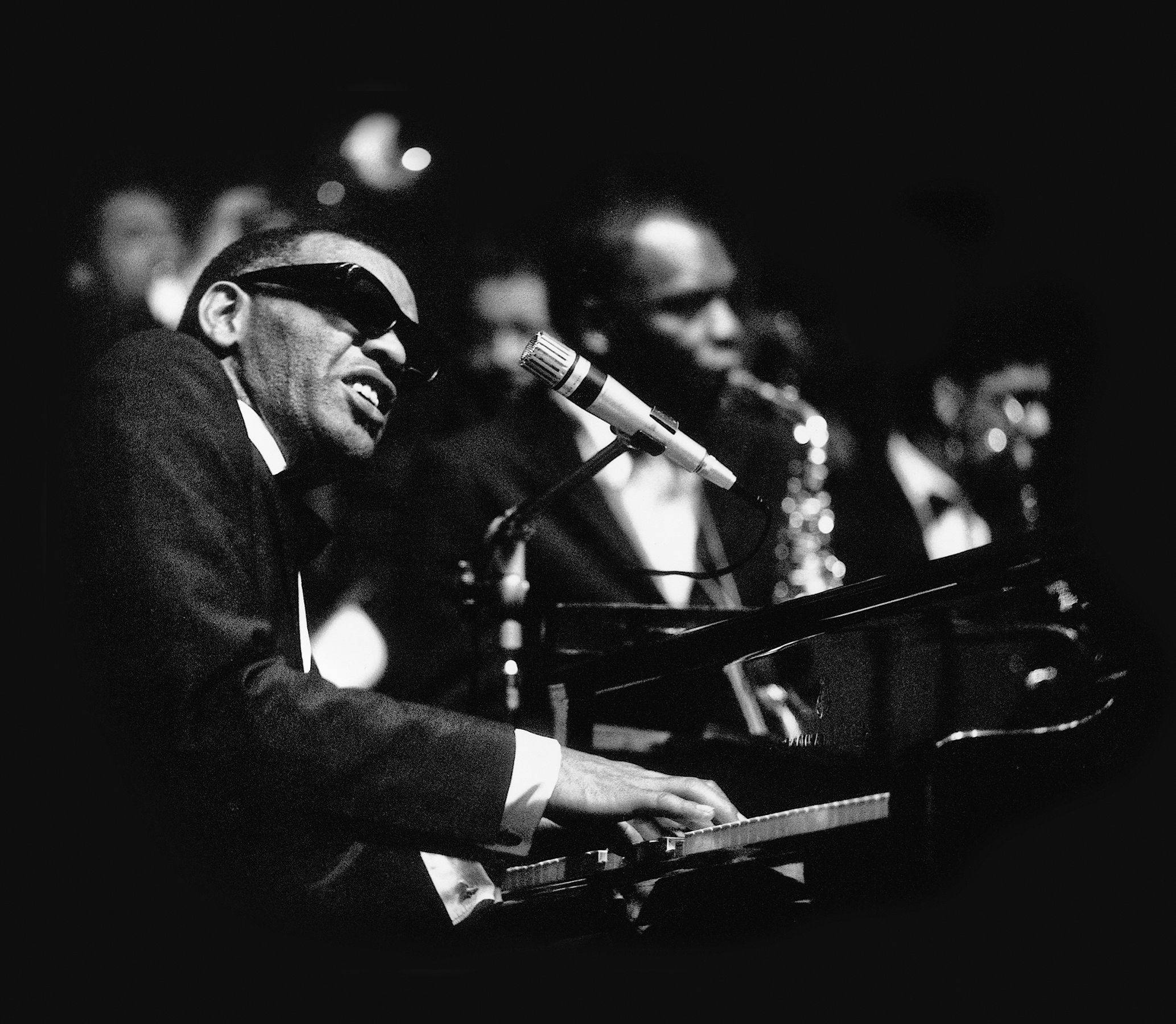 Ray Charles, piano, saxophonist, Full HD Desktop Wallpaper