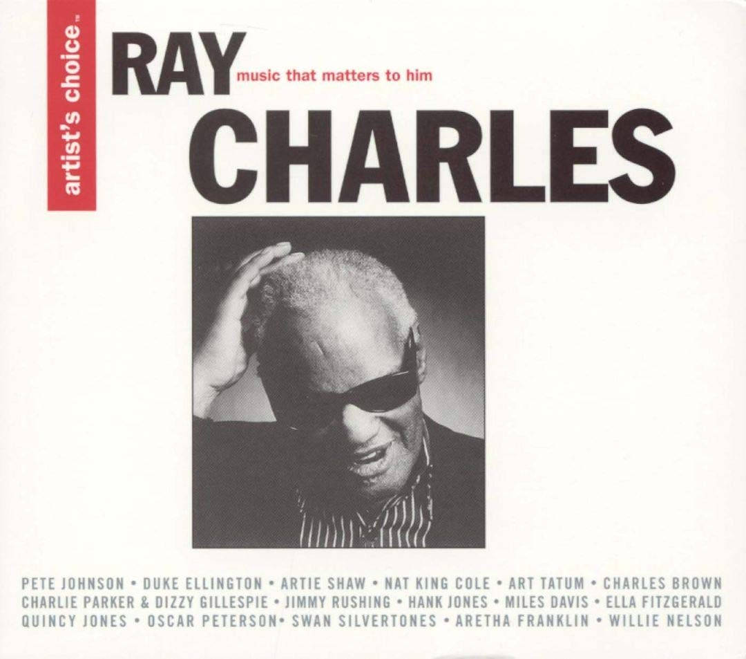 Ray Charles, sunglasses, black and white portrait, SD Desktop Wallpaper