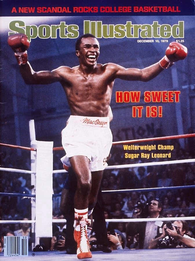 Ray Leonard, vintage magazine cover, boxing ring, SD Phone Wallpaper
