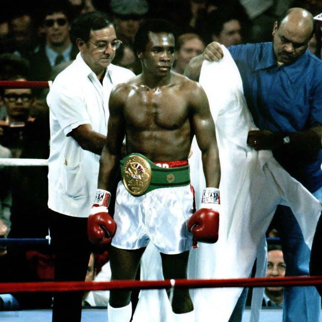 Ray Leonard, ring, title belt, SD Desktop Wallpaper