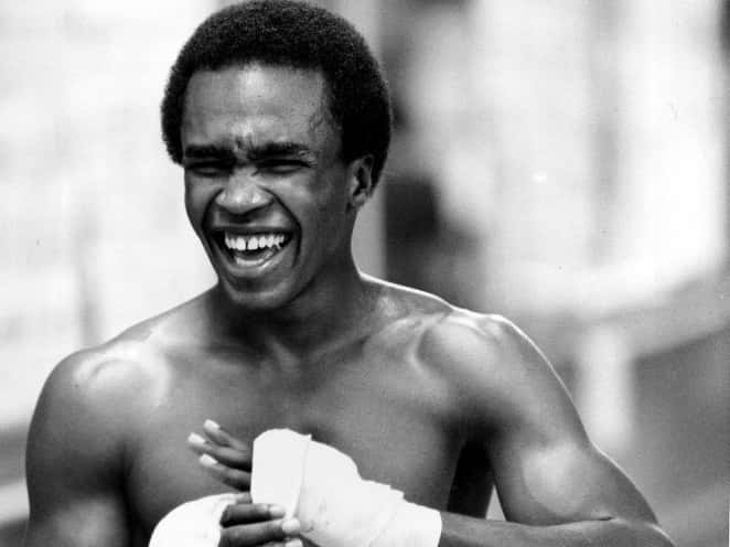 Ray Leonard, black and white, muscular boxer, SD Desktop Wallpaper